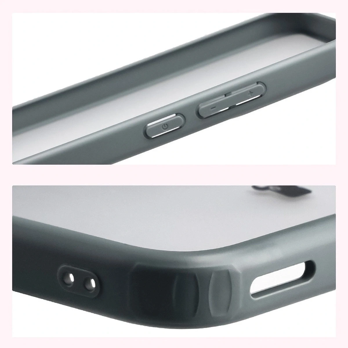 Kryt Bizon Case Angelo Xiaomi POCO F7 semi-transparent with a gray frame