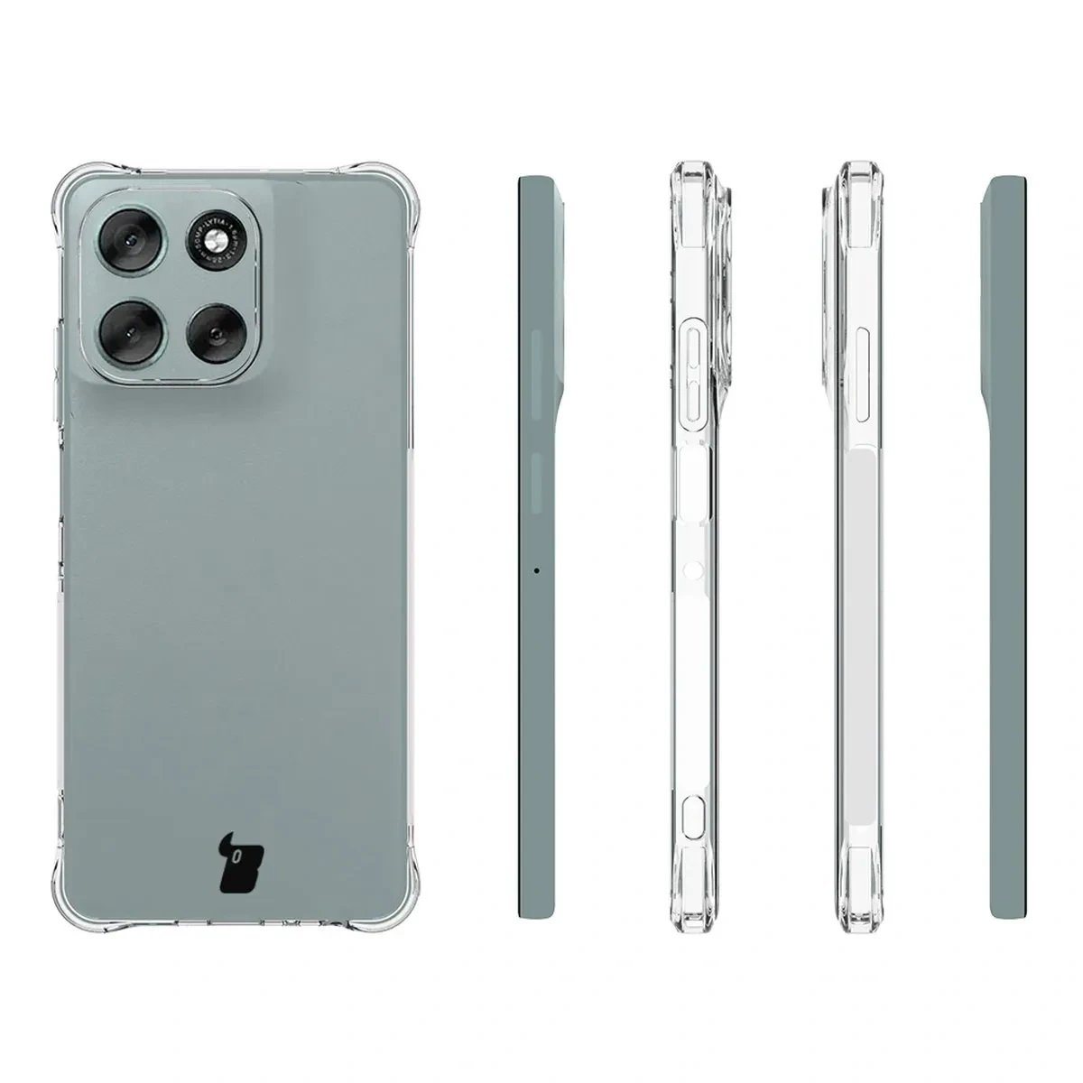 Kryt Bizon Case Clear Pack case + 2x tempered glass Motorola Moto G56 5G