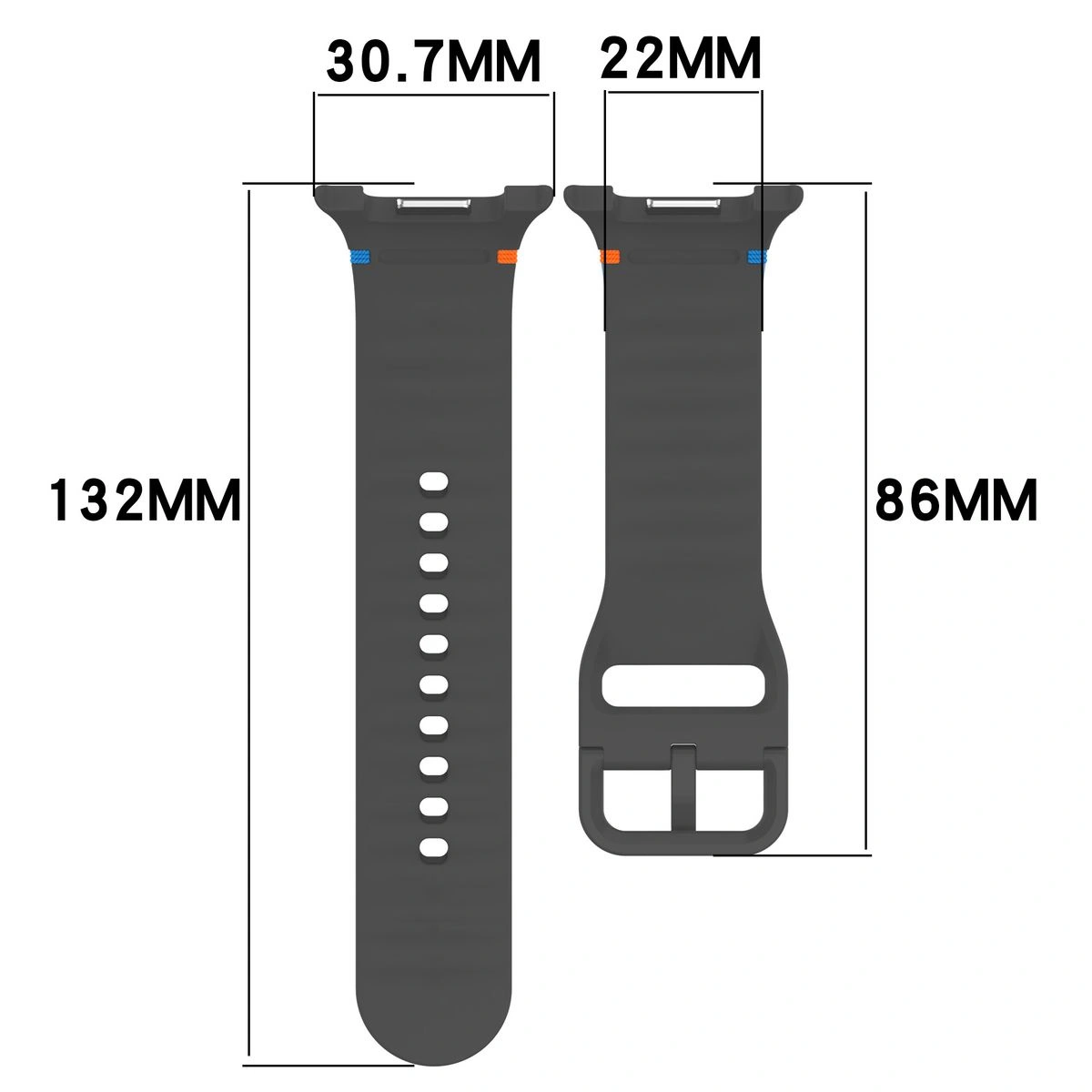 Kryt Bizon Strap Watch Silicone G Samsung Galaxy Watch 8 40mm / 44mm / 8 Classic 46mm grey