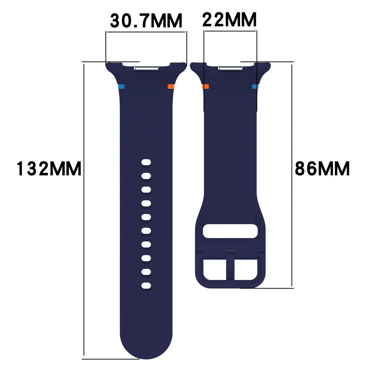 Kryt Bizon Strap Watch Silicone G Samsung Galaxy Watch 8 40mm / 44mm / 8 Classic 46mm navy blue