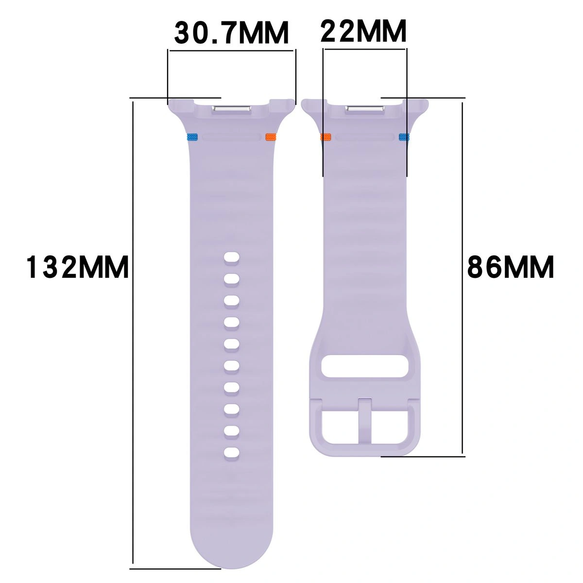 Kryt Bizon Strap Watch Silicone G Samsung Galaxy Watch 8 40mm / 44mm / 8 Classic 46mm light purple