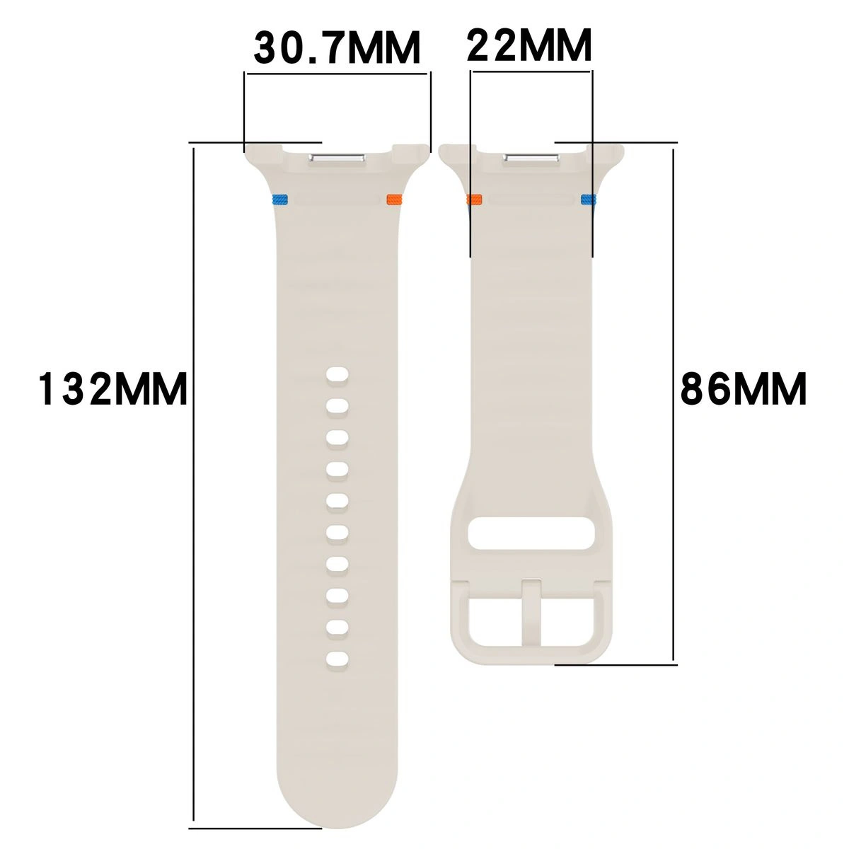 Kryt Bizon Strap Watch Silicone G Samsung Galaxy Watch 8 40mm / 44mm / 8 Classic 46mm beige