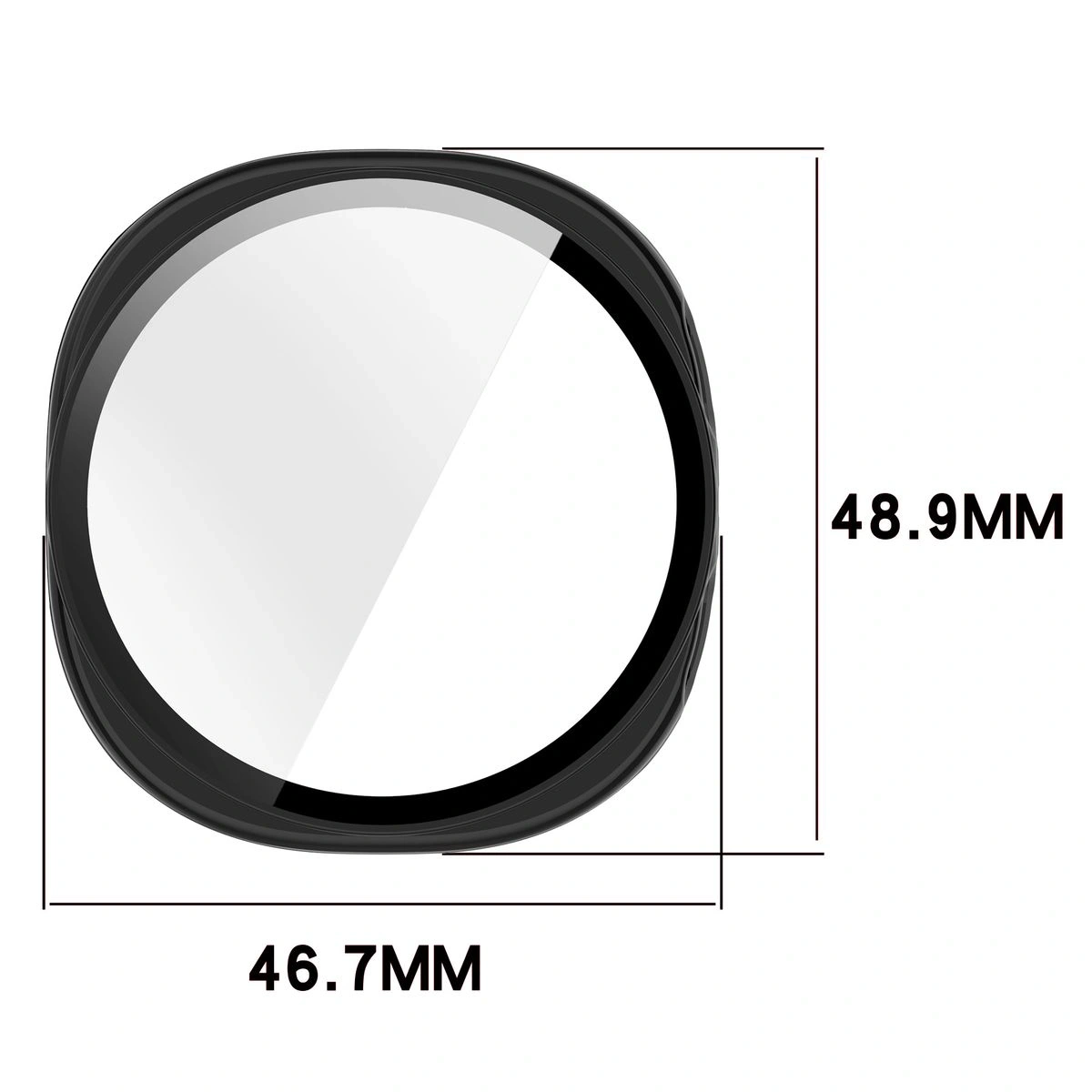 Kryt Bizon Case+Glass Watch Samsung Galaxy Watch 8 44mm black