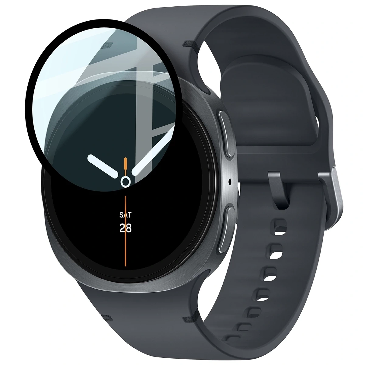 Ochranné sklo Bizon Glass Watch Edge Hybrid Samsung Galaxy Watch 8 40mm black