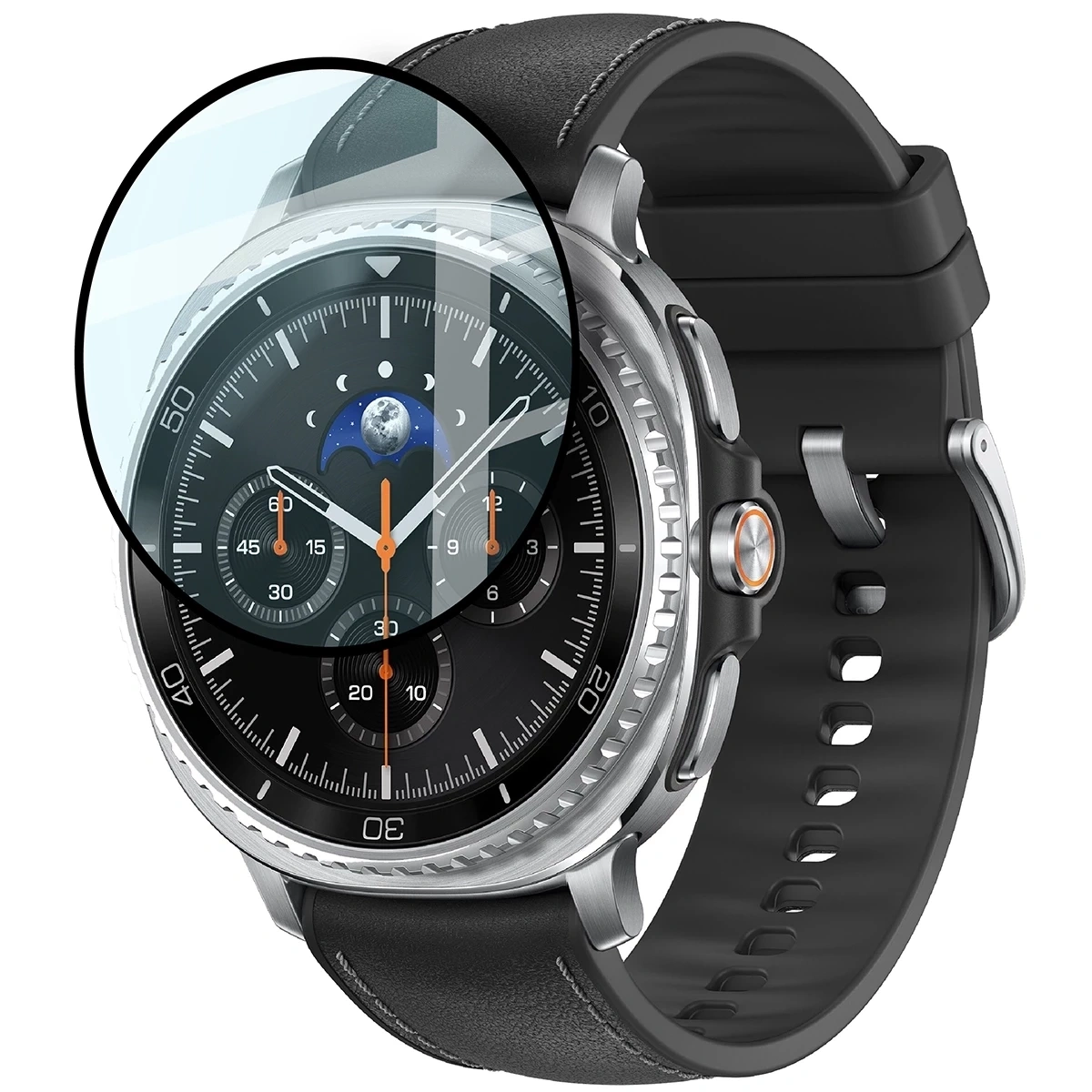 Ochranné sklo Bizon Glass Watch Edge Hybrid Samsung Galaxy Watch 8 Classic 46mm black