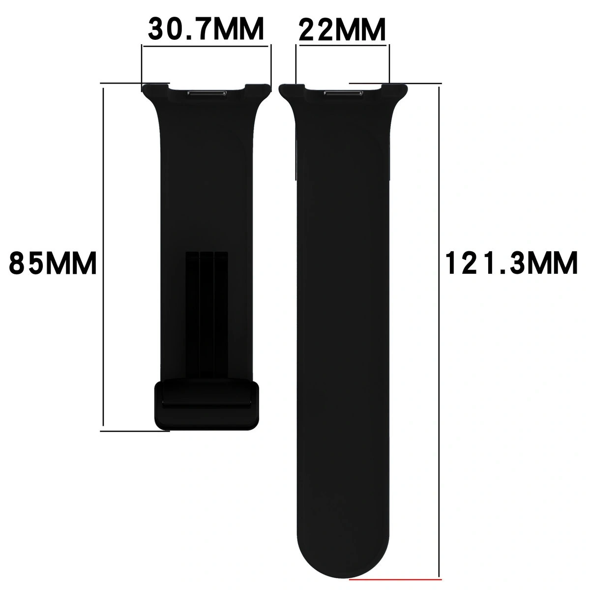 Kryt Bizon Strap Watch Silicone L Samsung Galaxy Watch 8 40mm / 44mm / 8 Classic 46mm black