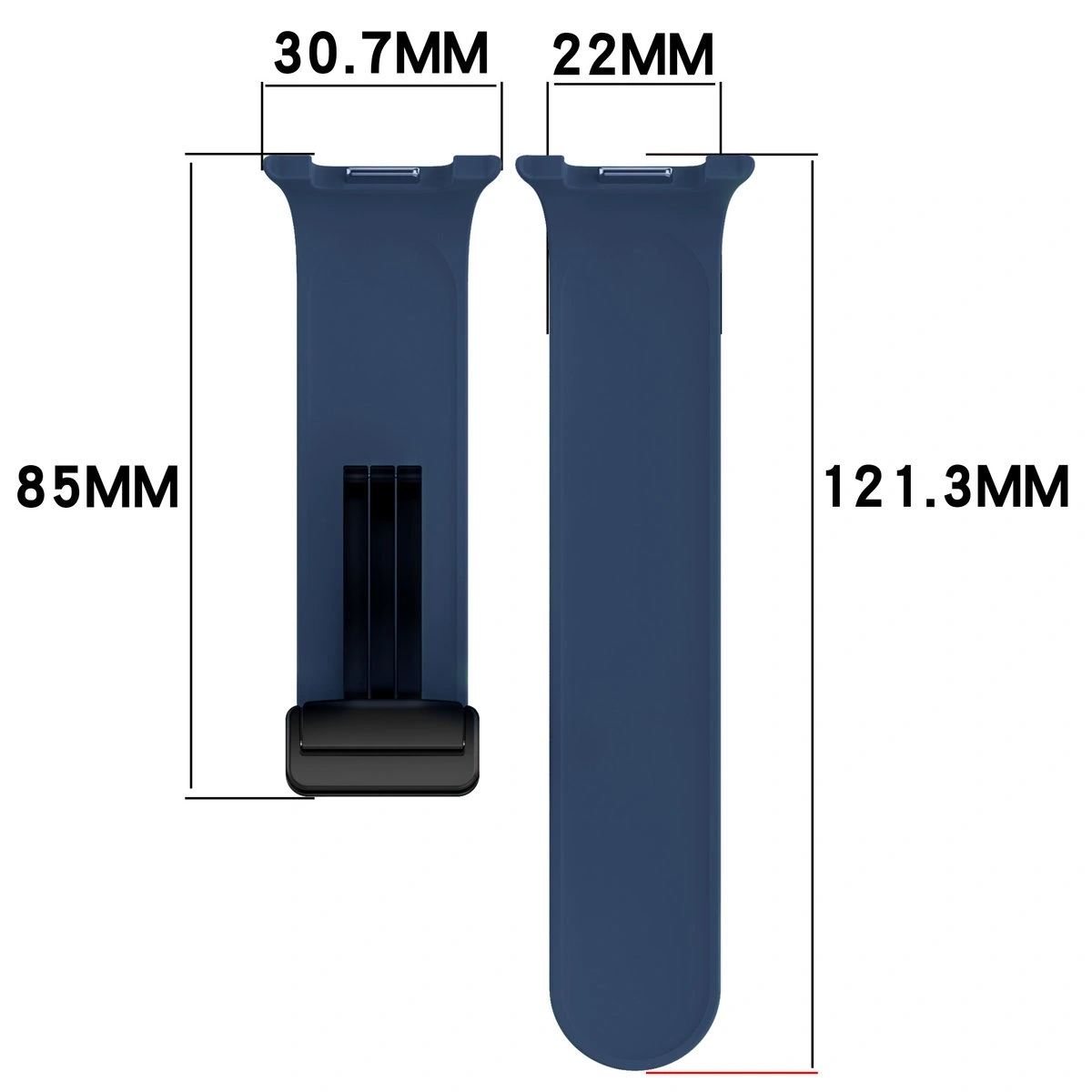 Kryt Bizon Strap Watch Silicone L Samsung Galaxy Watch 8 40mm / 44mm / 8 Classic 46mm navy blue