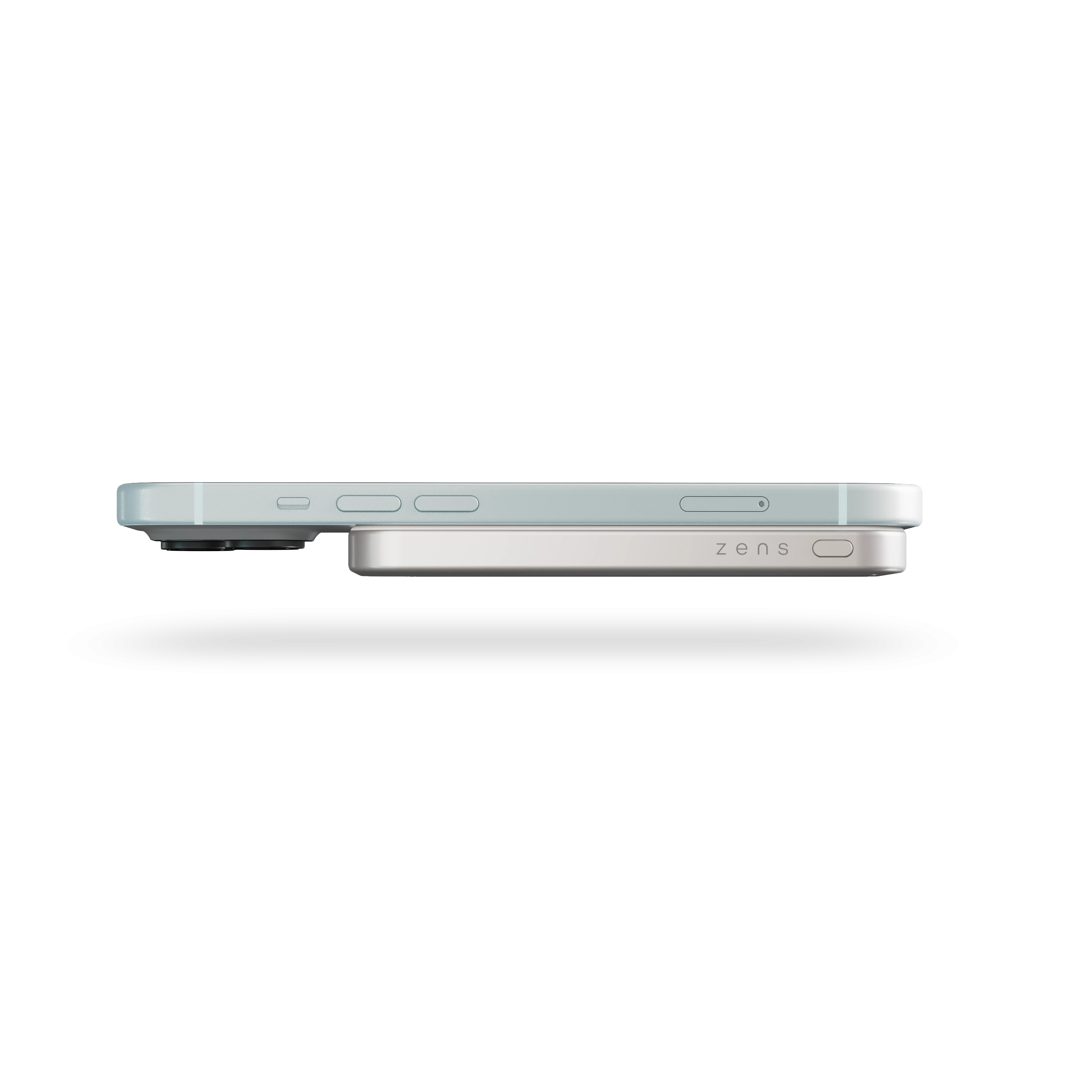 ZENS Slim Qi2 Aluminium Powerbank 5000 mAh MagSafe / Qi2 (white)