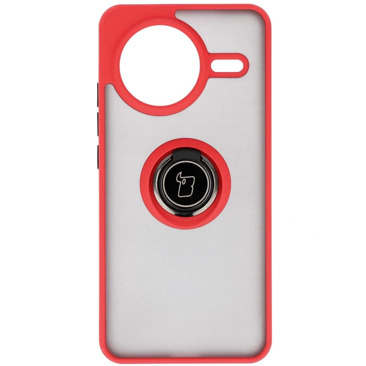 Kryt Bizon Case Hybrid Ring Xiaomi POCO F7 Pro smoked with a red frame