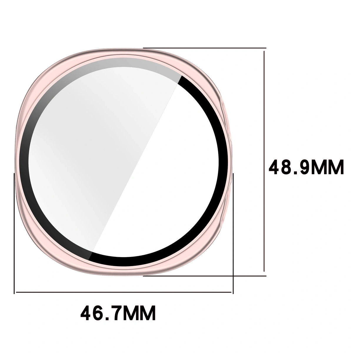 Kryt Bizon Case+Glass Watch Samsung Galaxy Watch 8 44mm satin pink