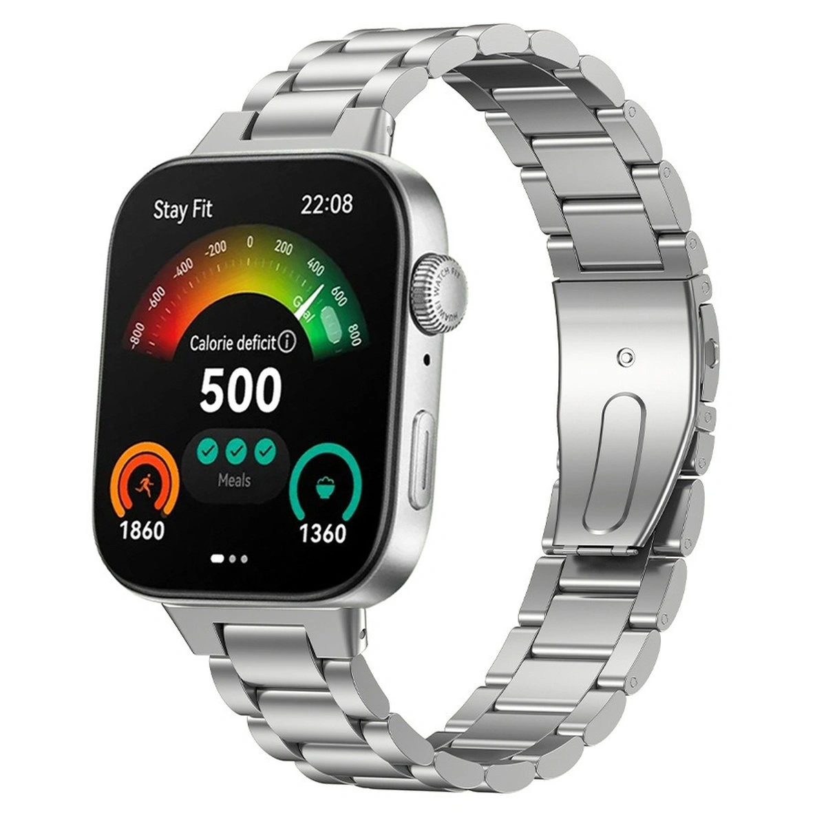 Kryt Bizon Strap Watch Aura Huawei Watch Fit 4 Pro / Fit 4 / Fit 3 silver
