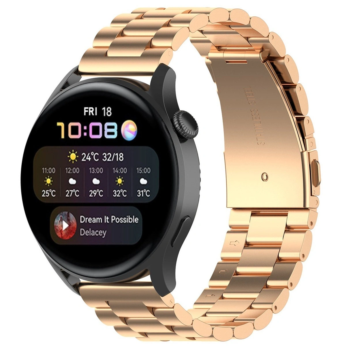 Kryt Bizon Strap Watch Aura QuickRelease 20mm rose gold