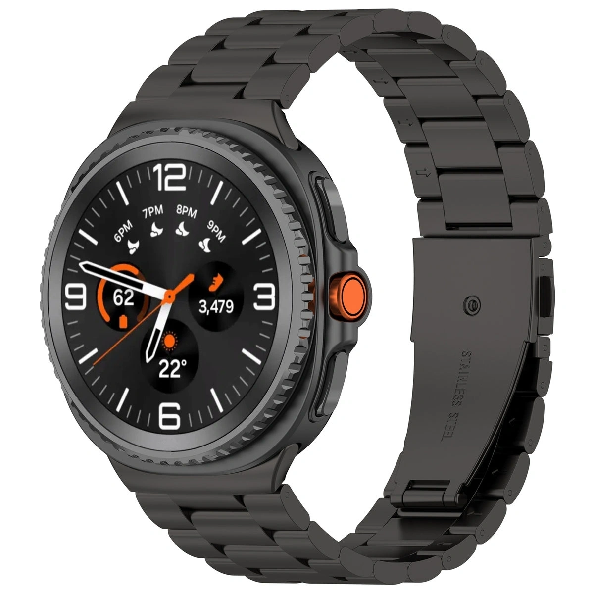 Kryt Bizon Strap Watch Aura Samsung Galaxy Watch 8 40mm / 44mm / 8 Classic 46mm black