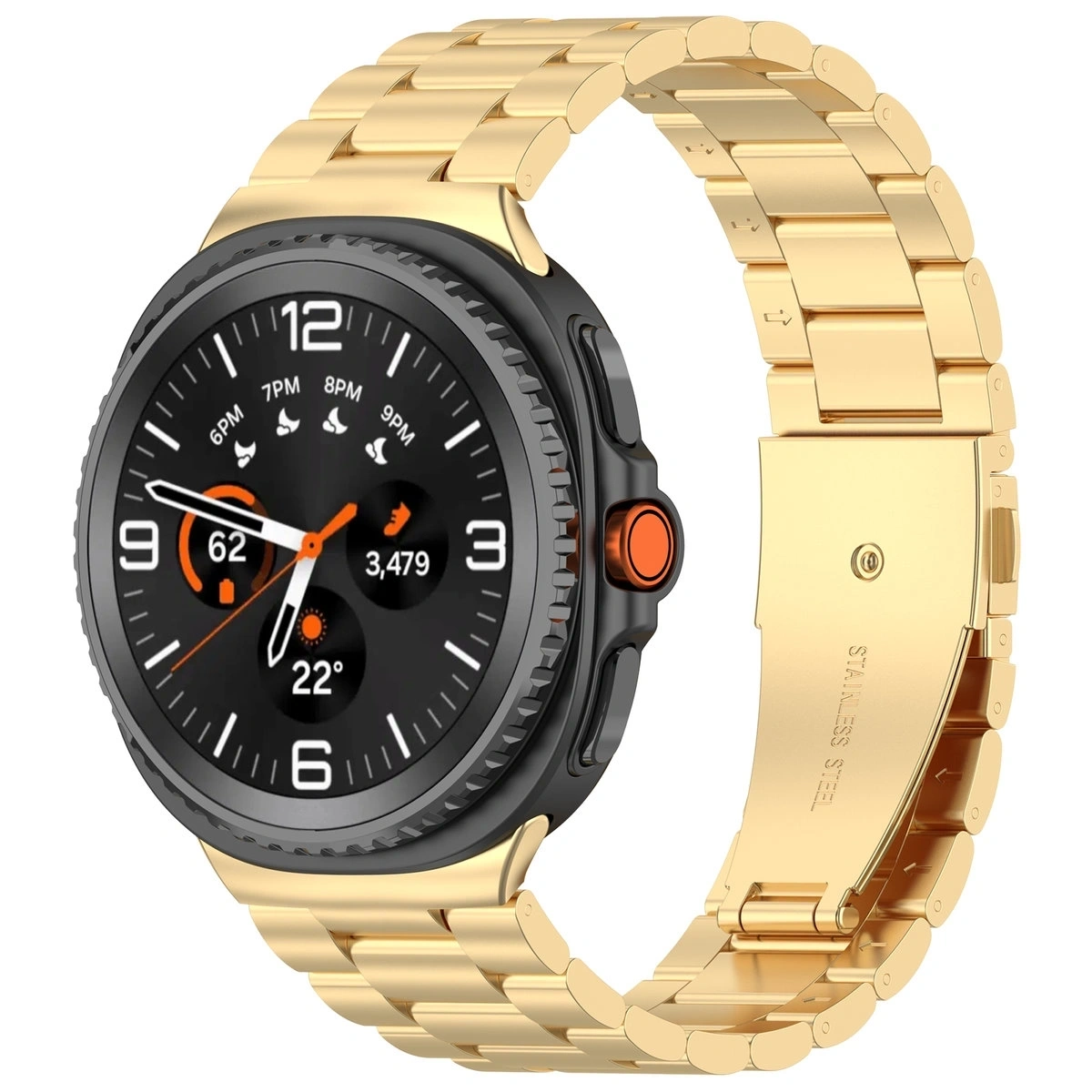 Kryt Bizon Strap Watch Aura Samsung Galaxy Watch 8 40mm / 44mm / 8 Classic 46mm gold