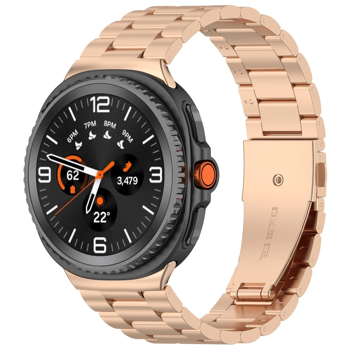 Kryt Bizon Strap Watch Aura Samsung Galaxy Watch 8 40mm / 44mm / 8 Classic 46mm rose gold