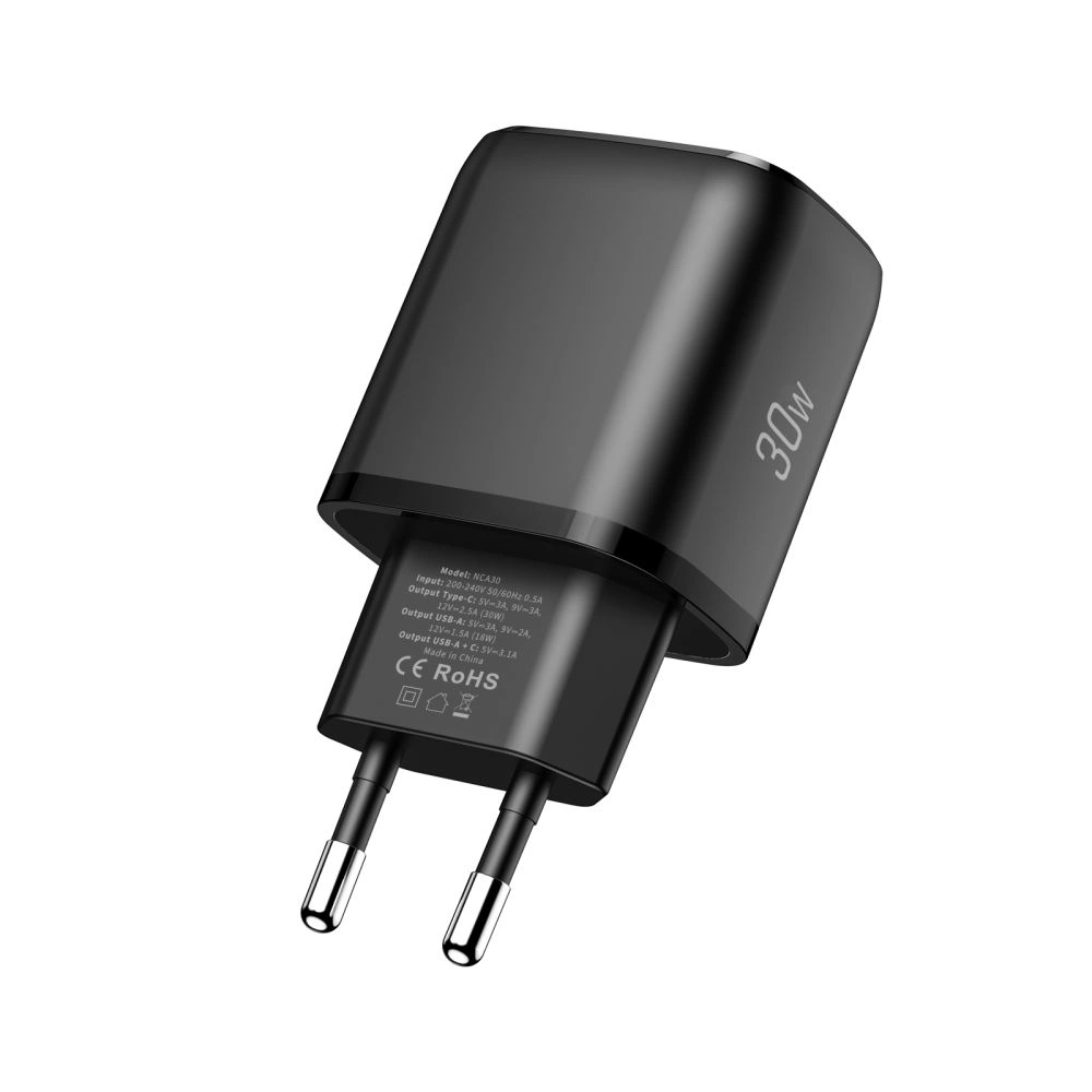 Síťová nabíječka Tech-Protect NCA30 USB-A, USB-C Network Charger PD 30W / QC3.0 Black