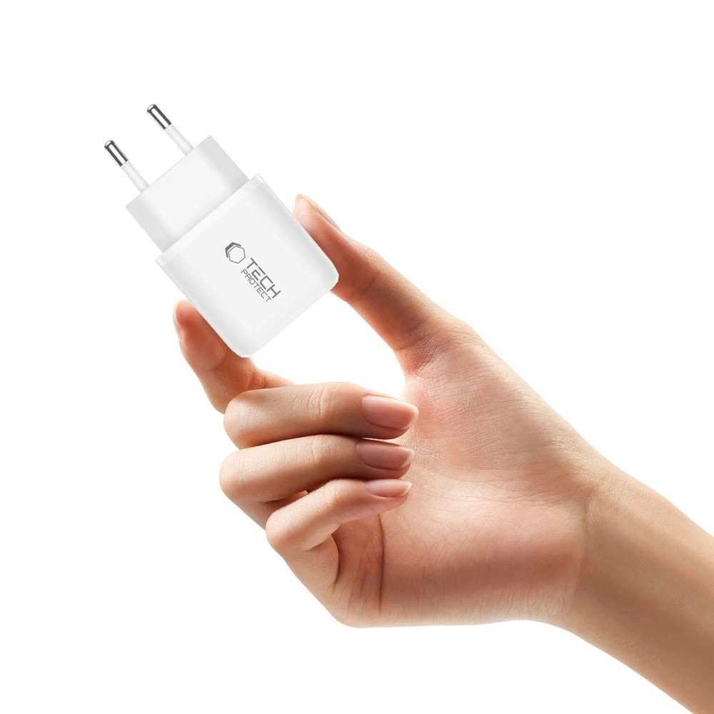 Síťová nabíječka Tech-Protect NCA30 USB-A, USB-C Network Charger PD 30W / QC3.0 White