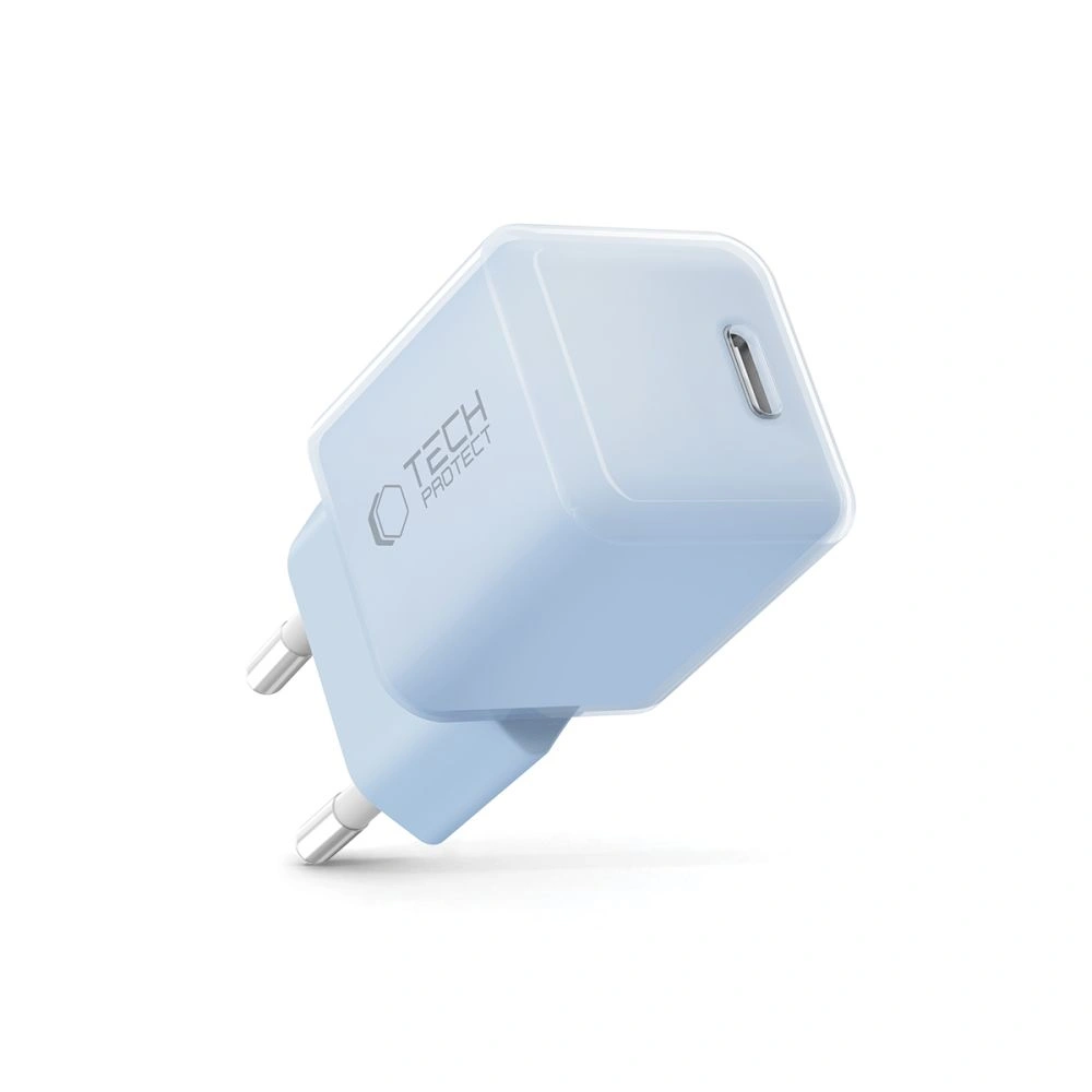 Síťová nabíječka Tech-Protect NCM25 USB-C Network Charger PD 25W Baby Blue