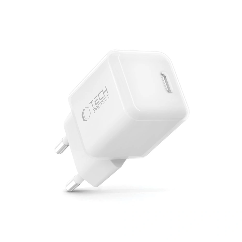 Síťová nabíječka Tech-Protect NCM25 USB-C Network Charger PD 25W White