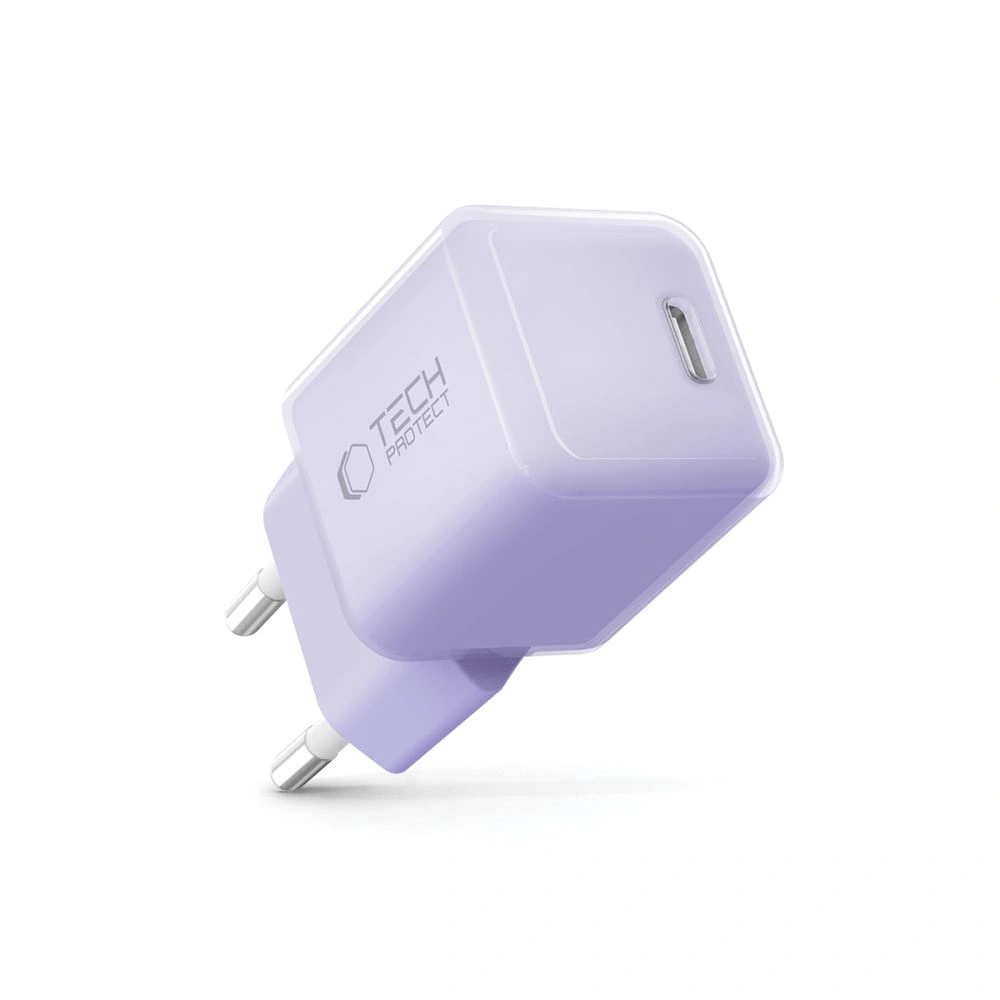 Síťová nabíječka Tech-Protect NCM25 USB-C Network Charger PD 25W Baby Purple