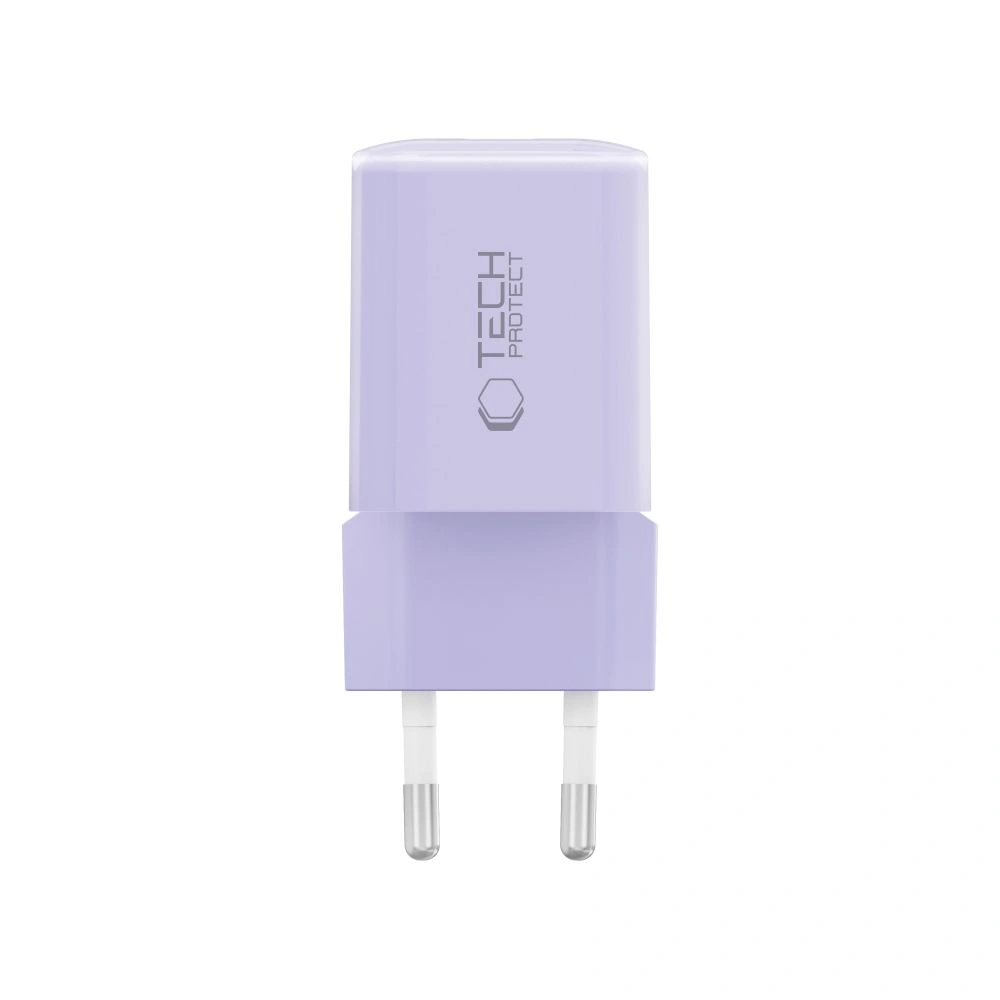 Síťová nabíječka Tech-Protect NCM33 USB-A, USB-C Network Charger PD 33W / QC3.0 Baby Purple