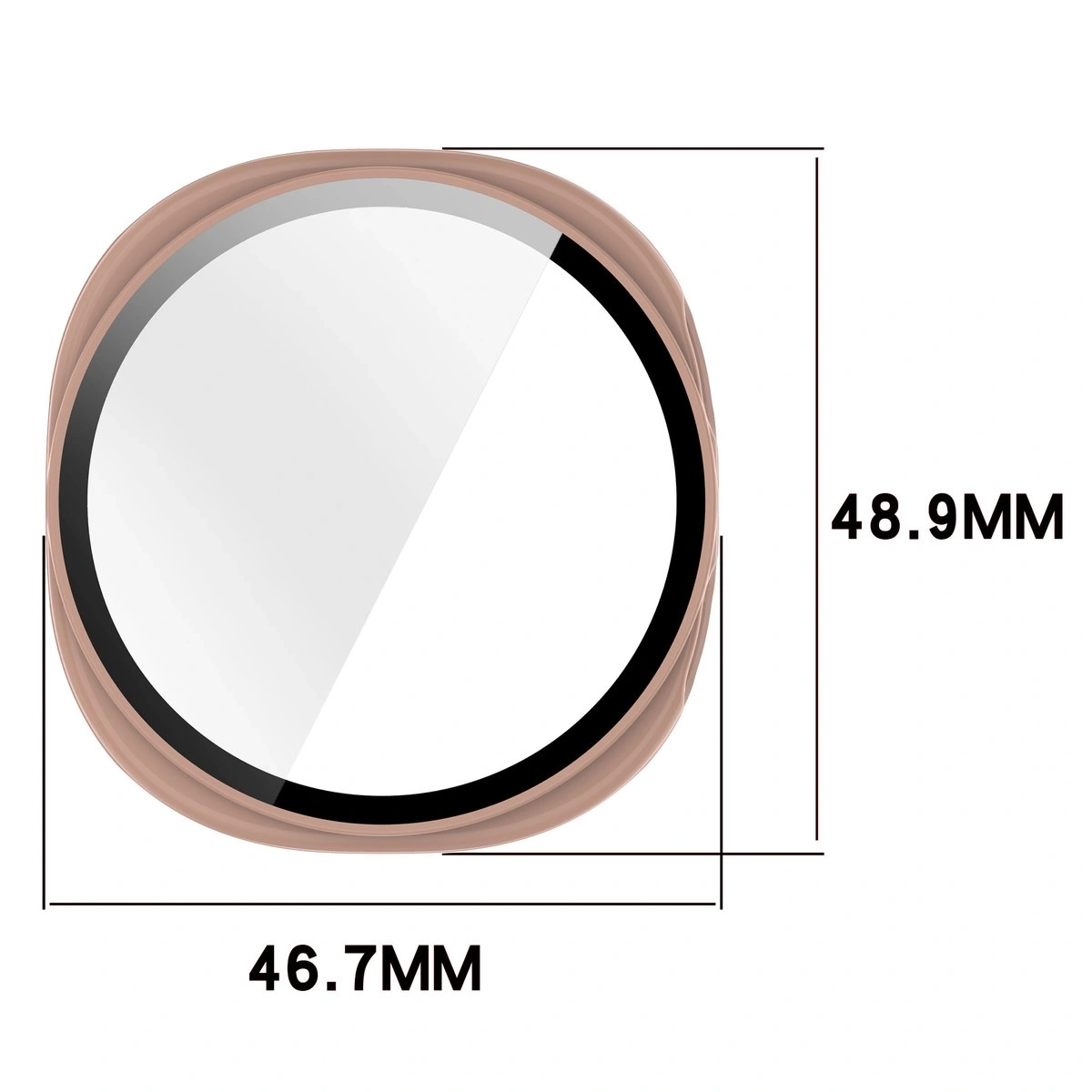 Kryt Bizon Case+Glass Watch Samsung Galaxy Watch 8 44mm pink