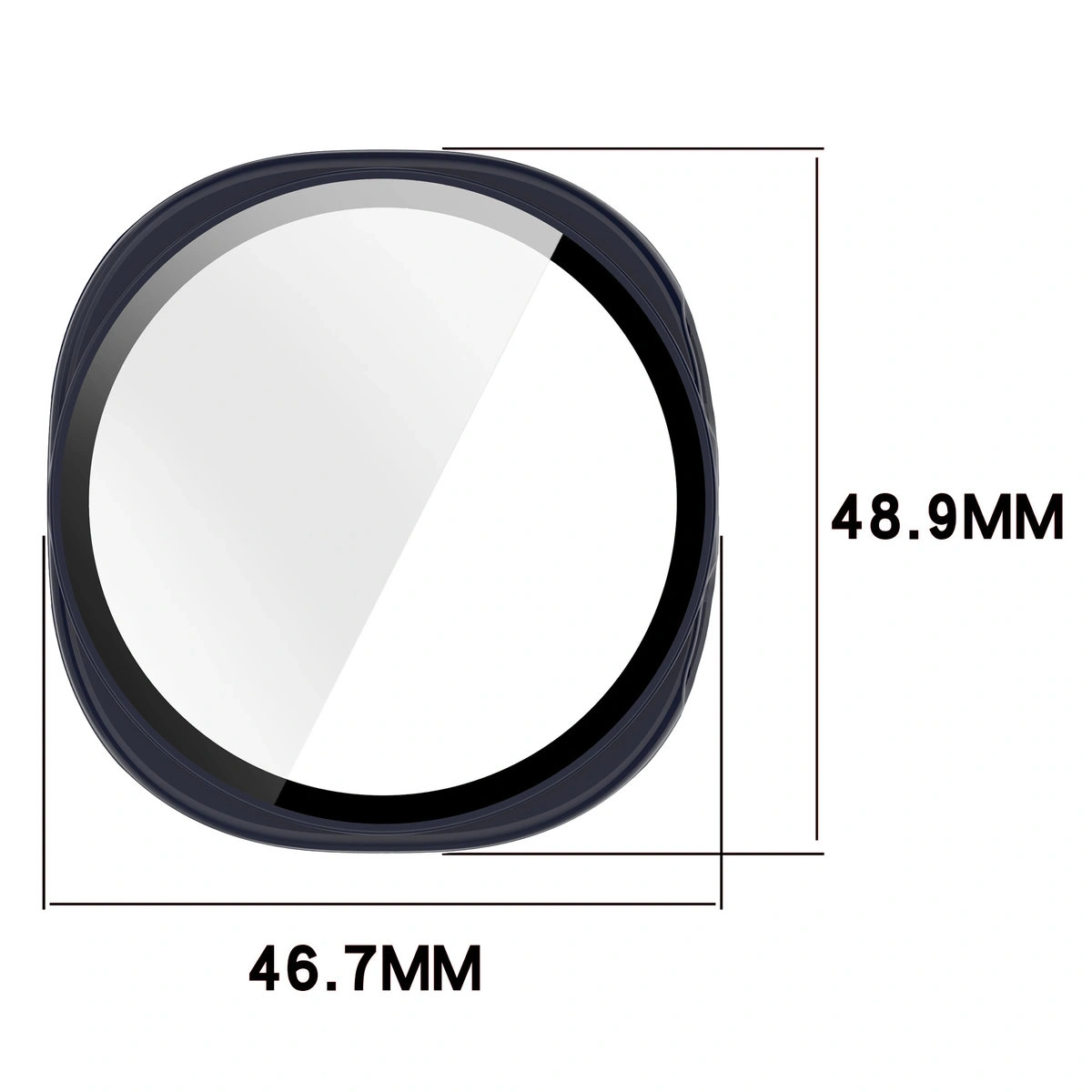 Kryt Bizon Case+Glass Watch Samsung Galaxy Watch 8 44mm blue