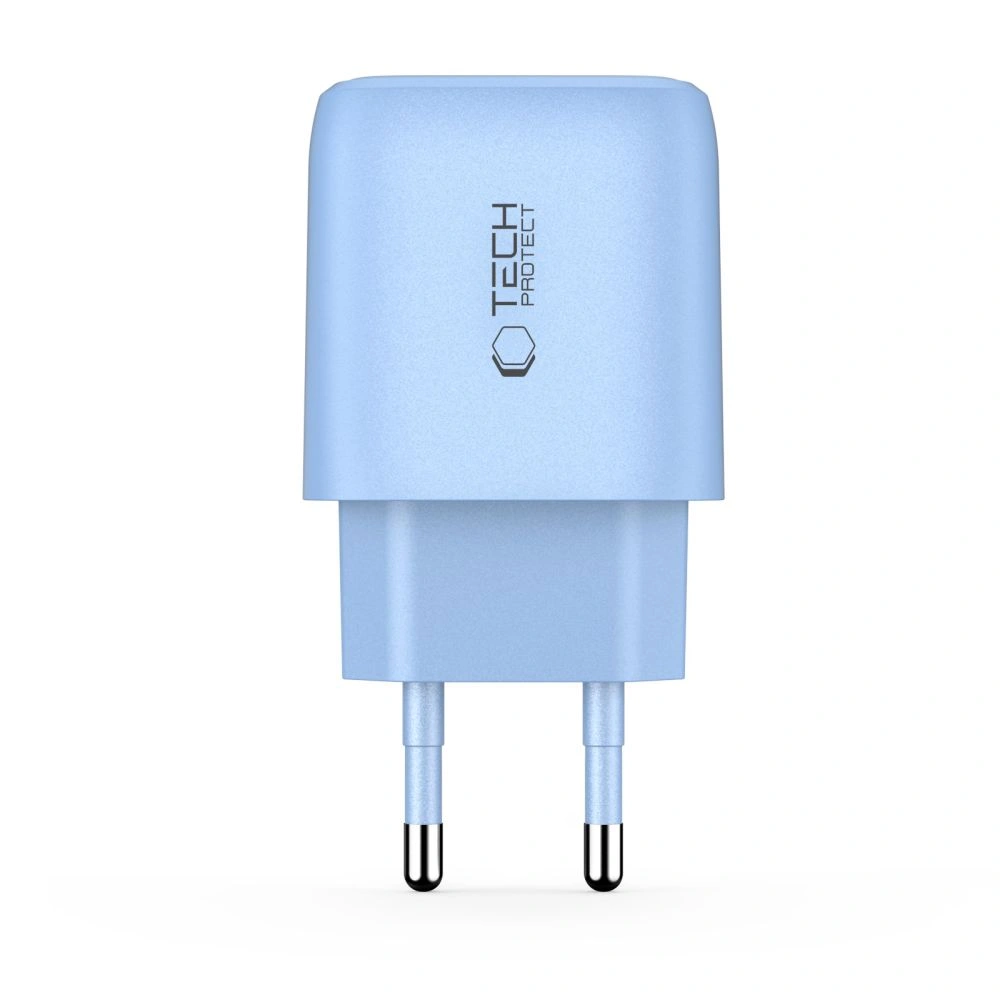 Síťová nabíječka Tech-Protect NCA20 USB-A, USB-C Network Charger PD 20W / QC3.0 Baby Blue