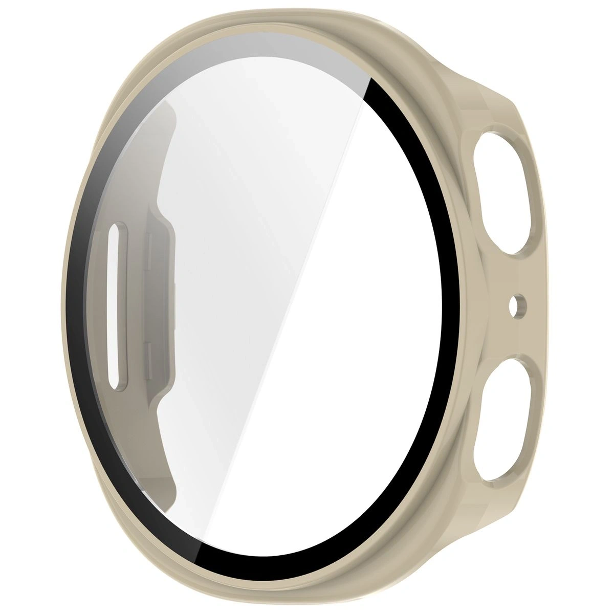 Kryt Bizon Case+Glass Watch Samsung Galaxy Watch 8 40mm beige