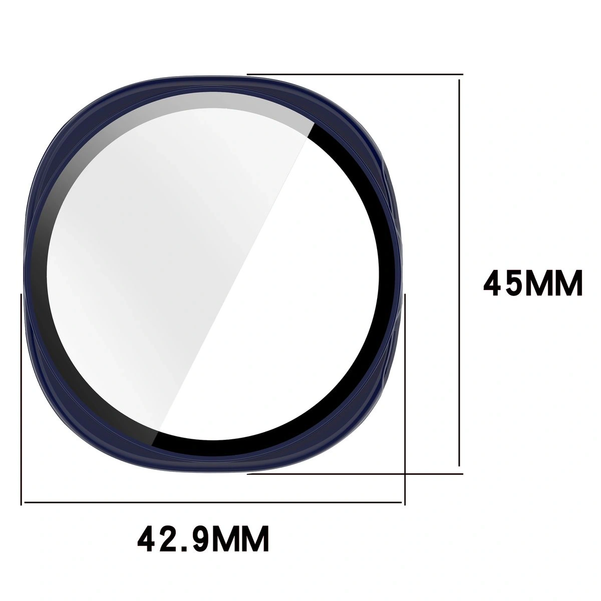 Kryt Bizon Case+Glass Watch Samsung Galaxy Watch 8 40mm blue