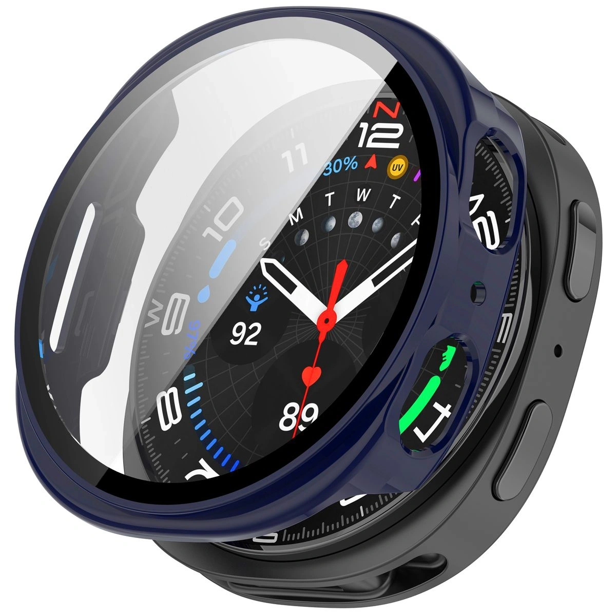 Kryt Bizon Case+Glass Watch Samsung Galaxy Watch 8 40mm blue