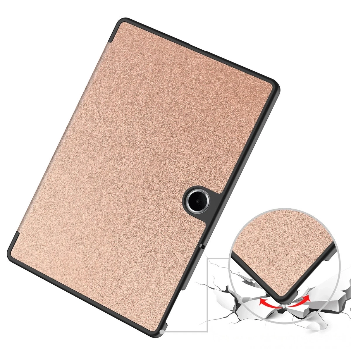 Kryt Bizon Case Tab Croc OnePlus Pad Lite / Oppo Pad SE rose gold