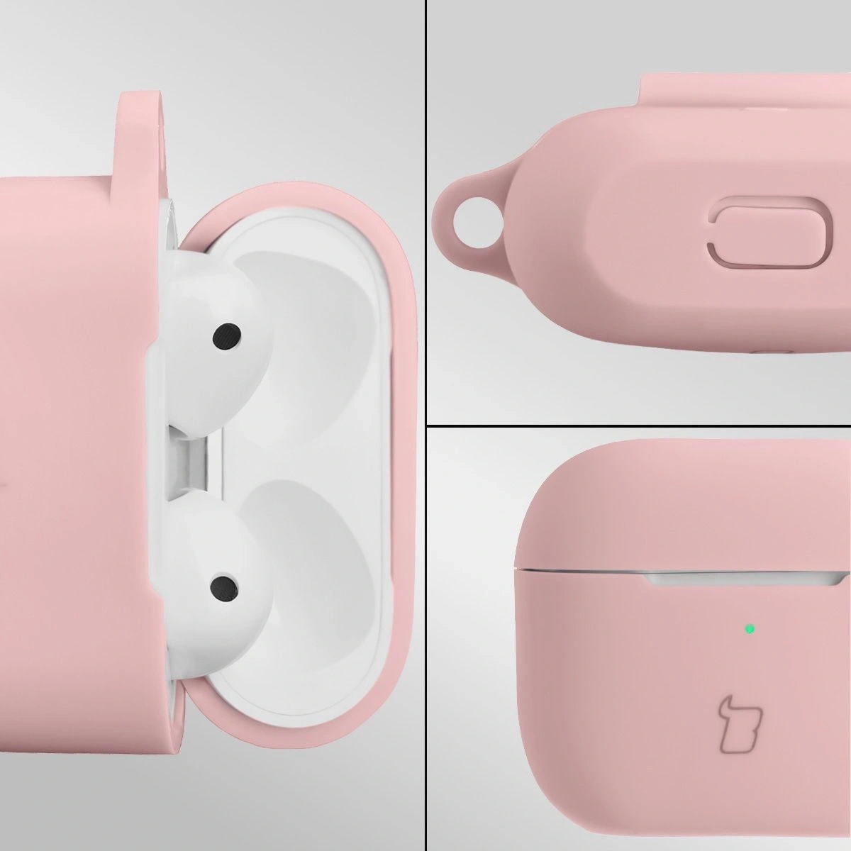 Kryt Bizon Case Headphone Silicone Apple AirPods 3 light pink