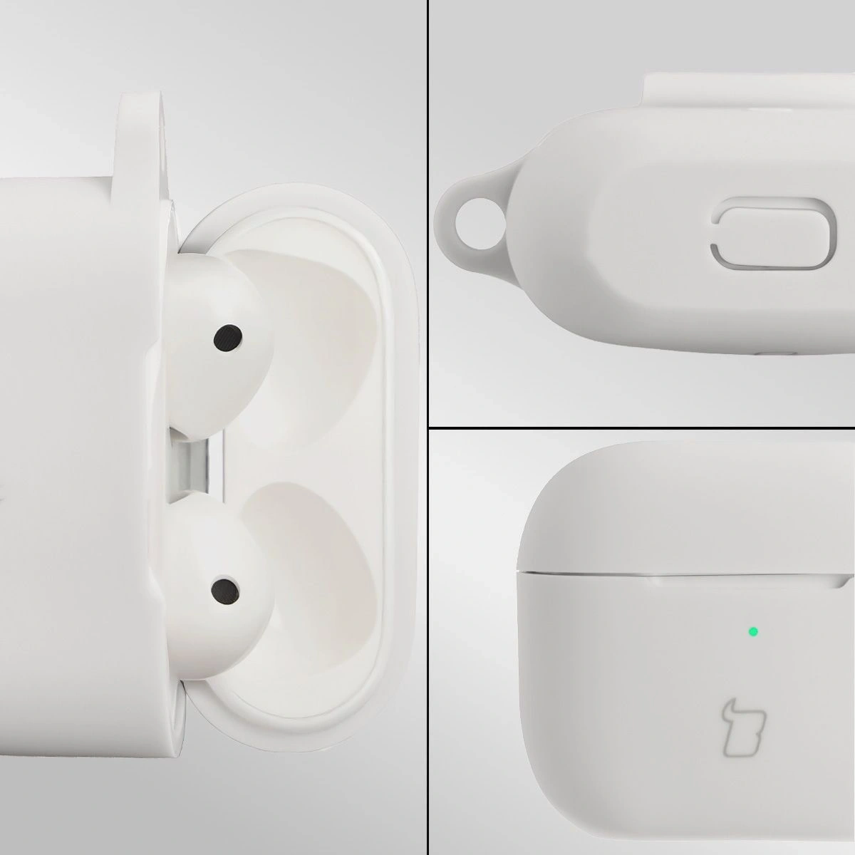 Kryt Bizon Case Headphone Silicone Apple AirPods 3 white
