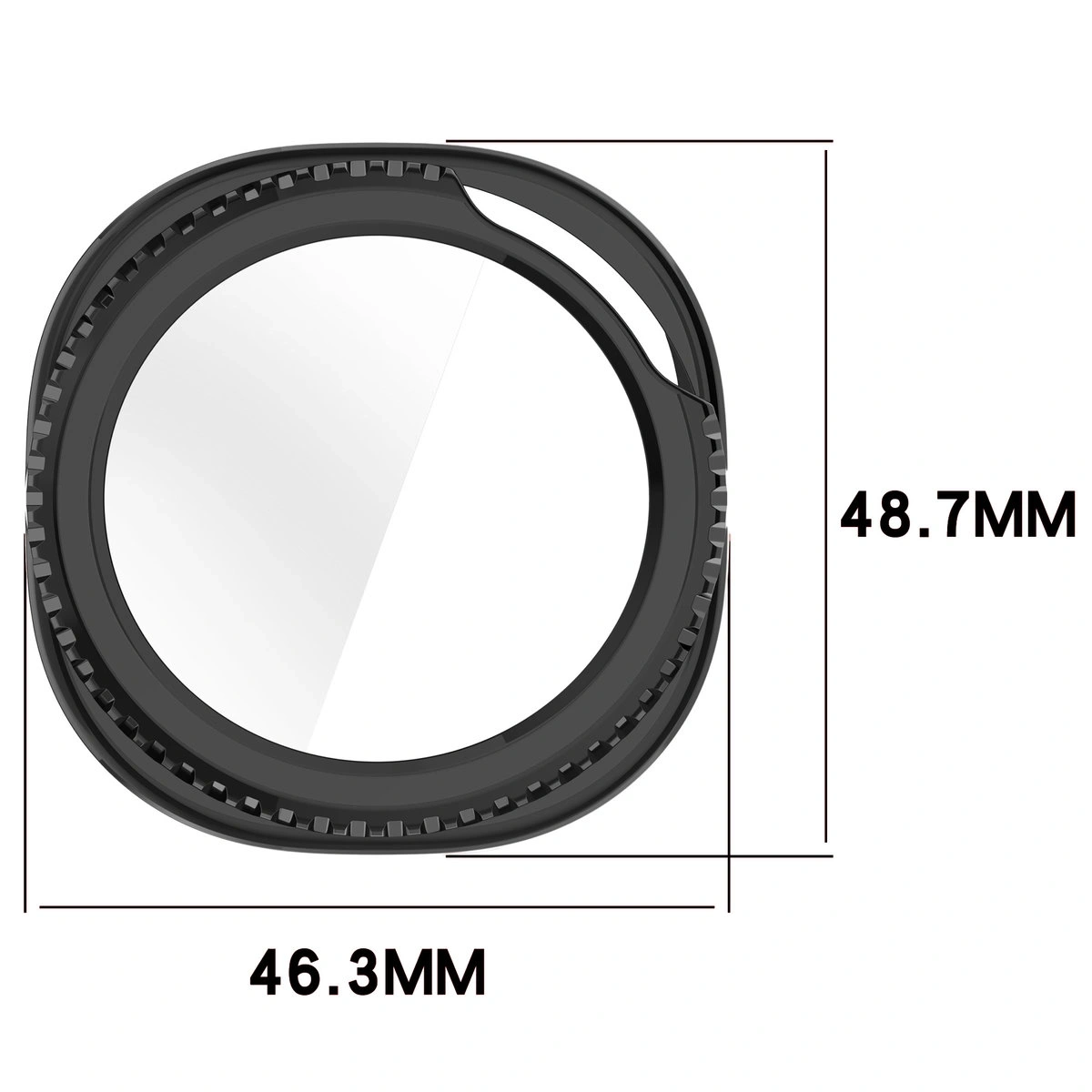 Kryt Bizon Case+Glass Watch Samsung Galaxy Watch 8 Classic 46mm black