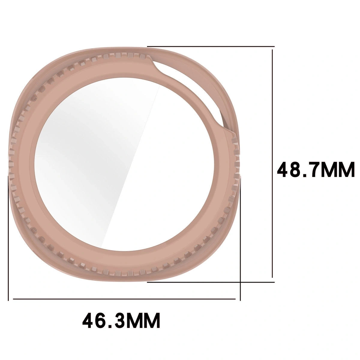 Kryt Bizon Case+Glass Watch Samsung Galaxy Watch 8 Classic 46mm pink