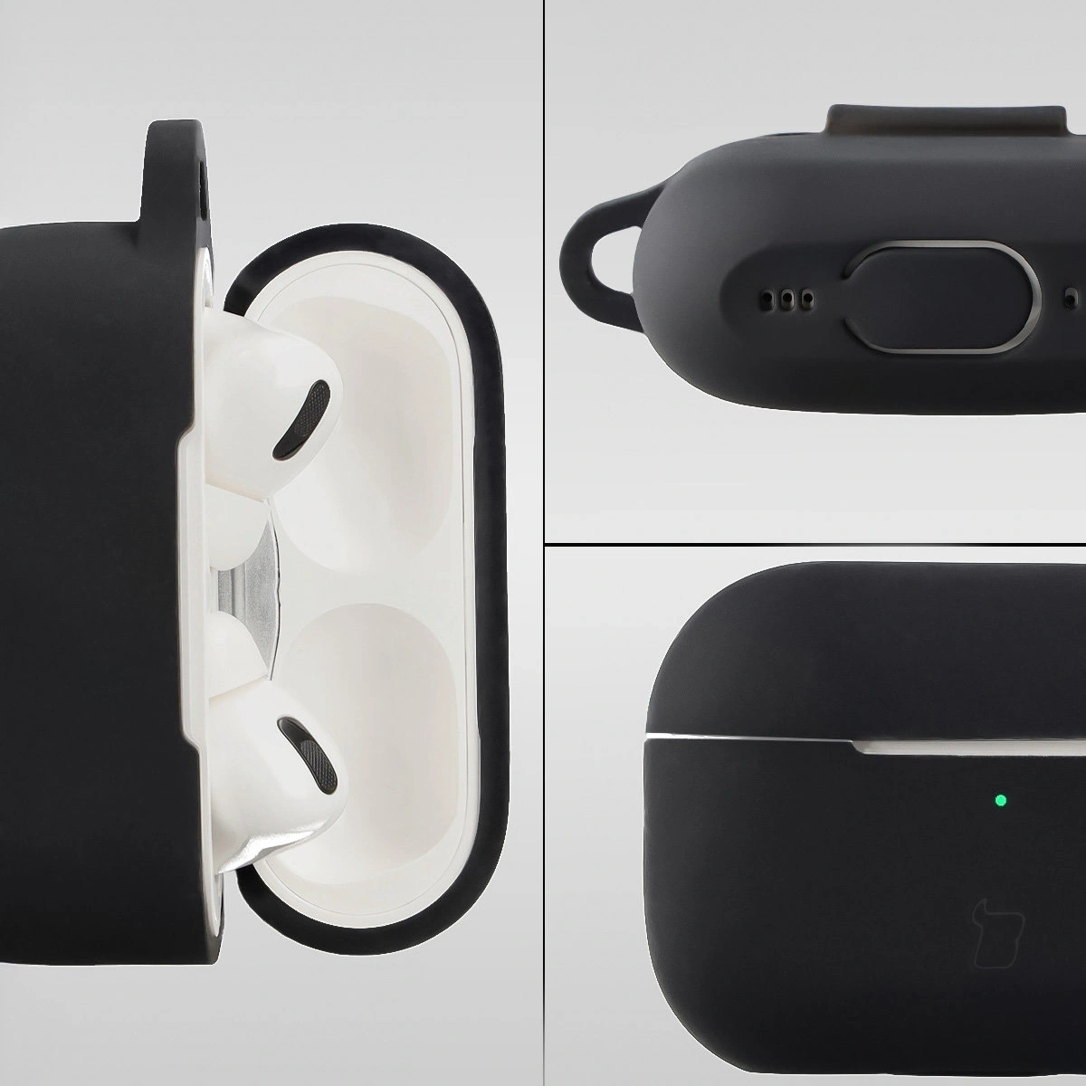 Kryt Bizon Case Headphone Silicone Apple AirPods Pro 2 black