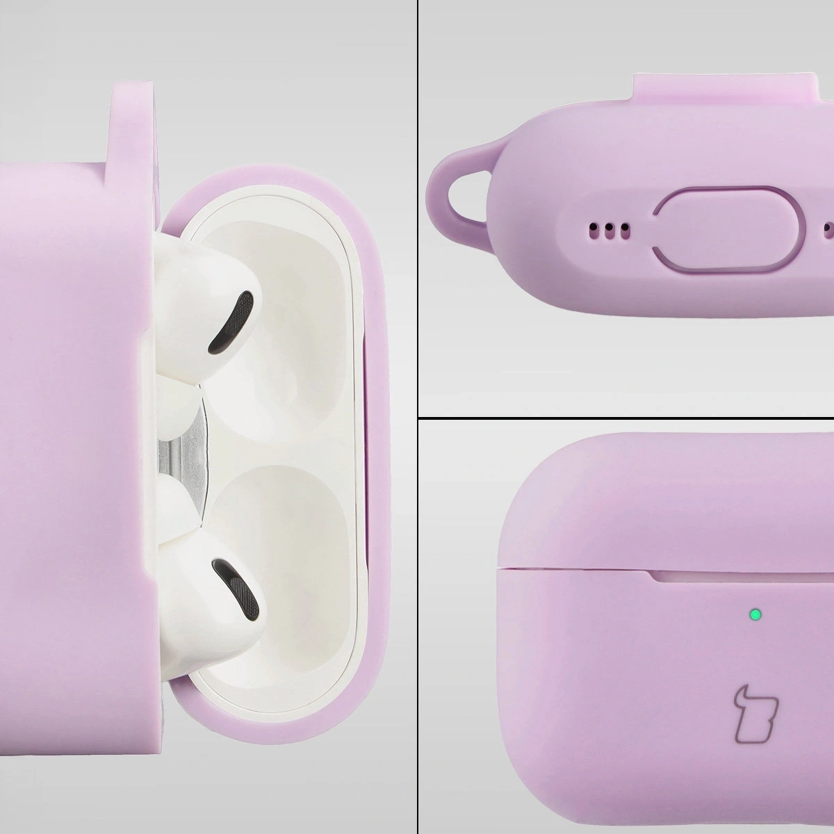 Kryt Bizon Case Headphone Silicone Apple AirPods Pro 2 lavender