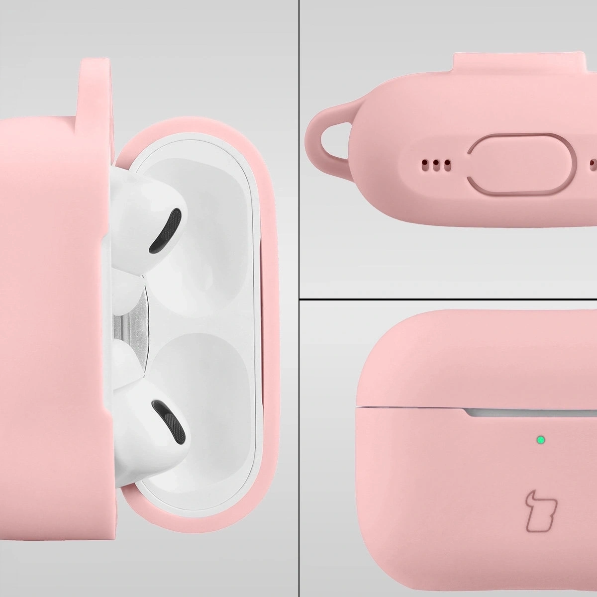 Kryt Bizon Case Headphone Silicone Apple AirPods Pro 2 light pink
