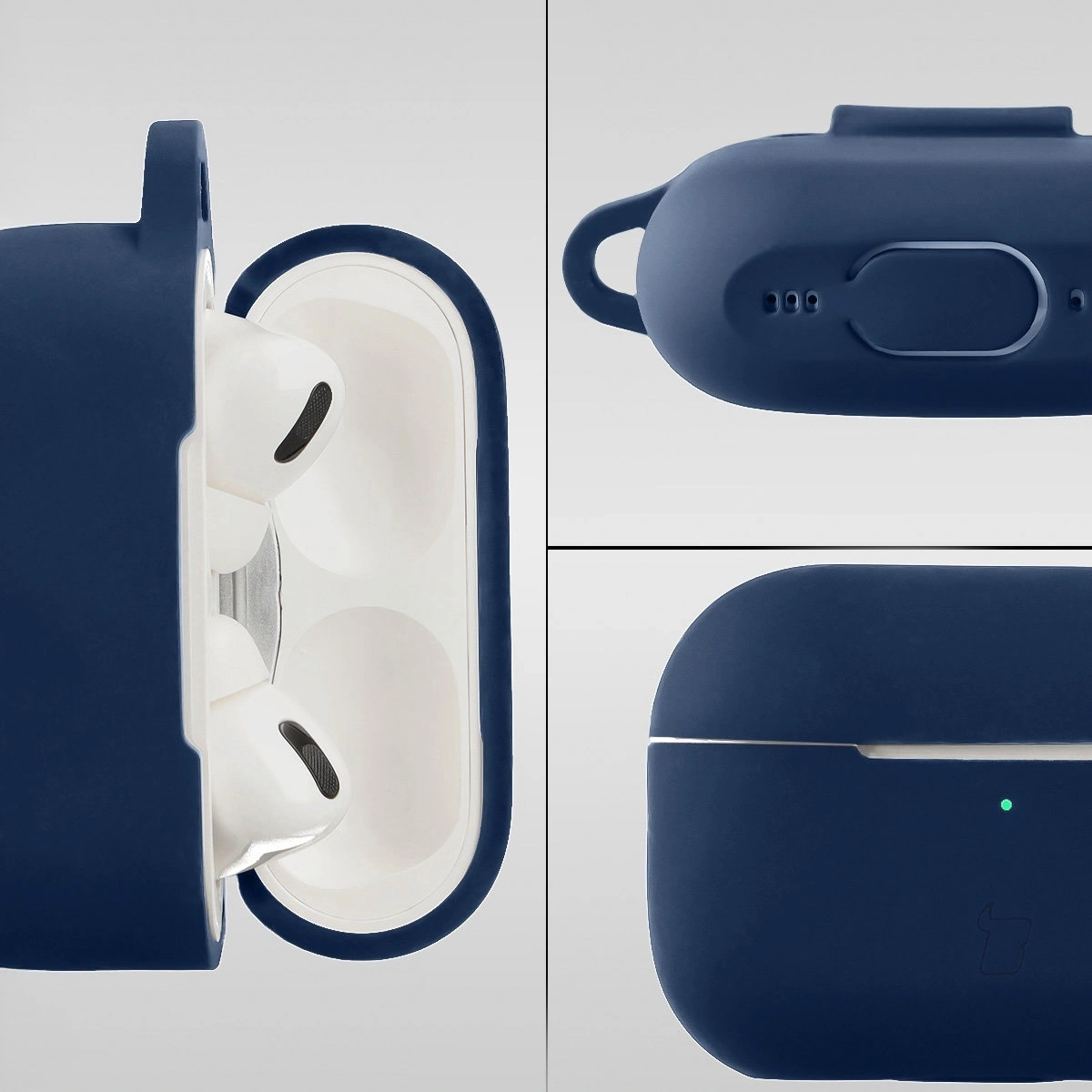 Kryt Bizon Case Headphone Silicone Apple AirPods Pro 2 navy blue
