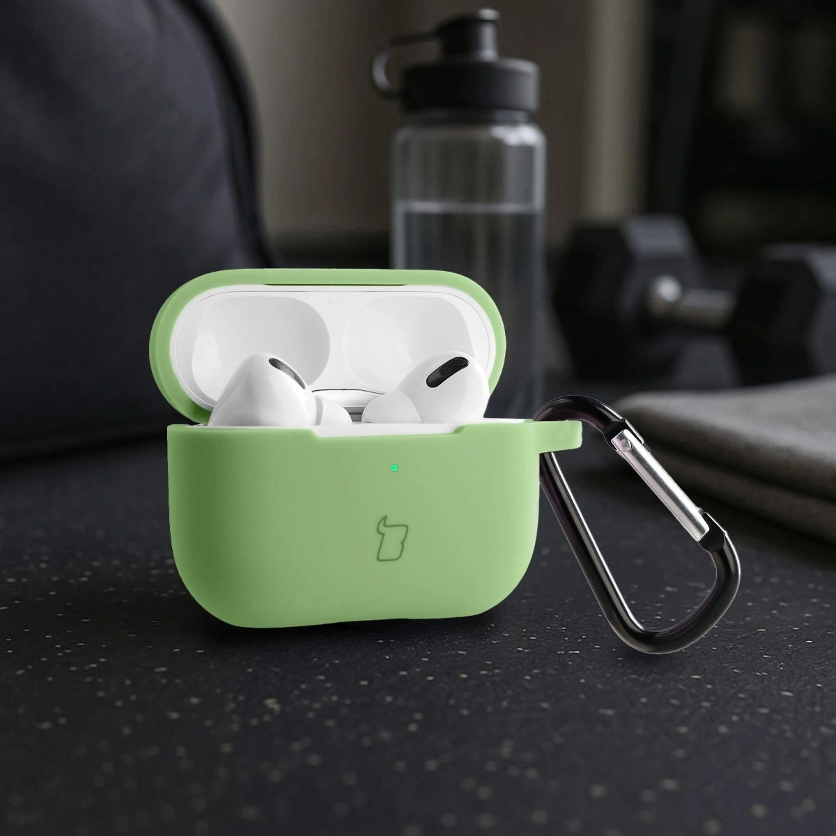 Kryt Bizon Case Headphone Silicone Apple AirPods Pro 2 light green