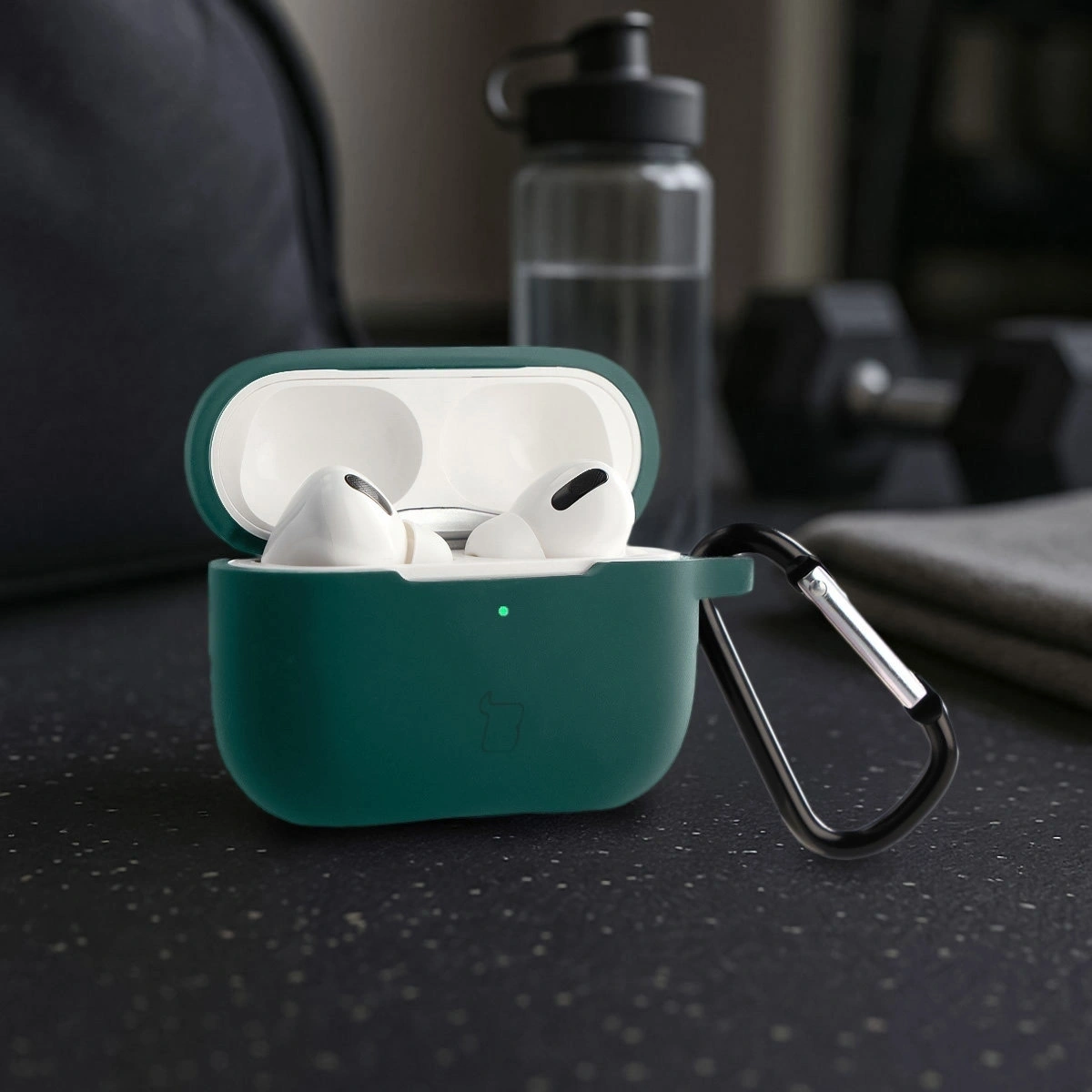 Kryt Bizon Case Headphone Silicone Apple AirPods Pro 2 dark green
