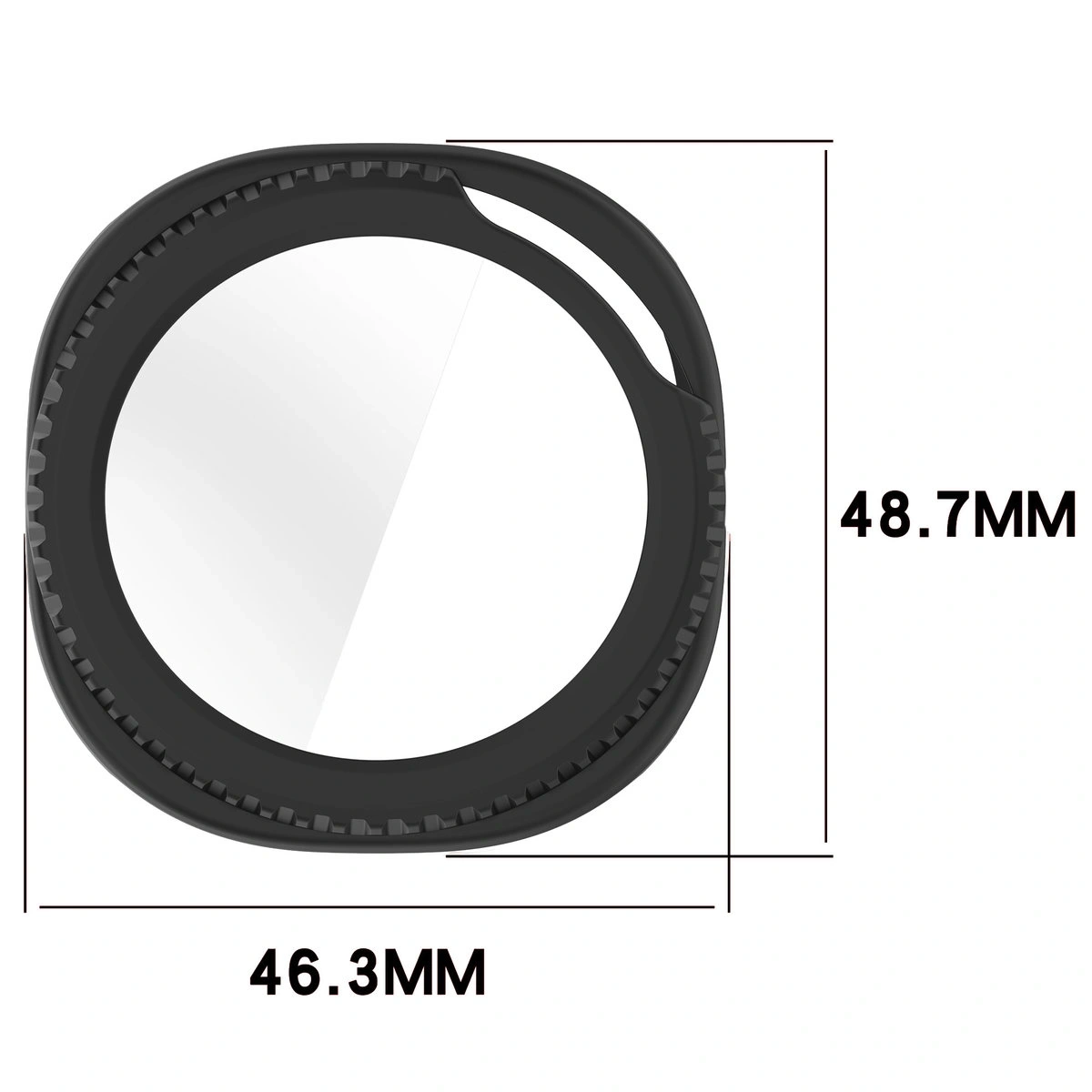 Kryt Bizon Case+Glass Watch Samsung Galaxy Watch 8 Classic 46mm matte black