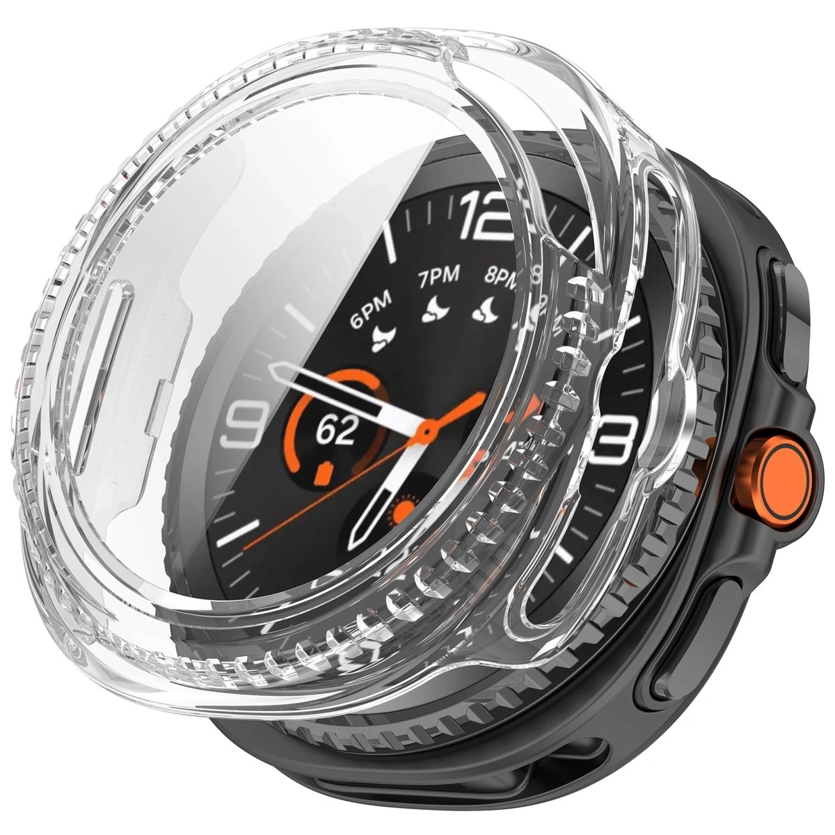 Kryt Bizon Case+Glass Watch Samsung Galaxy Watch 8 Classic 46mm clear