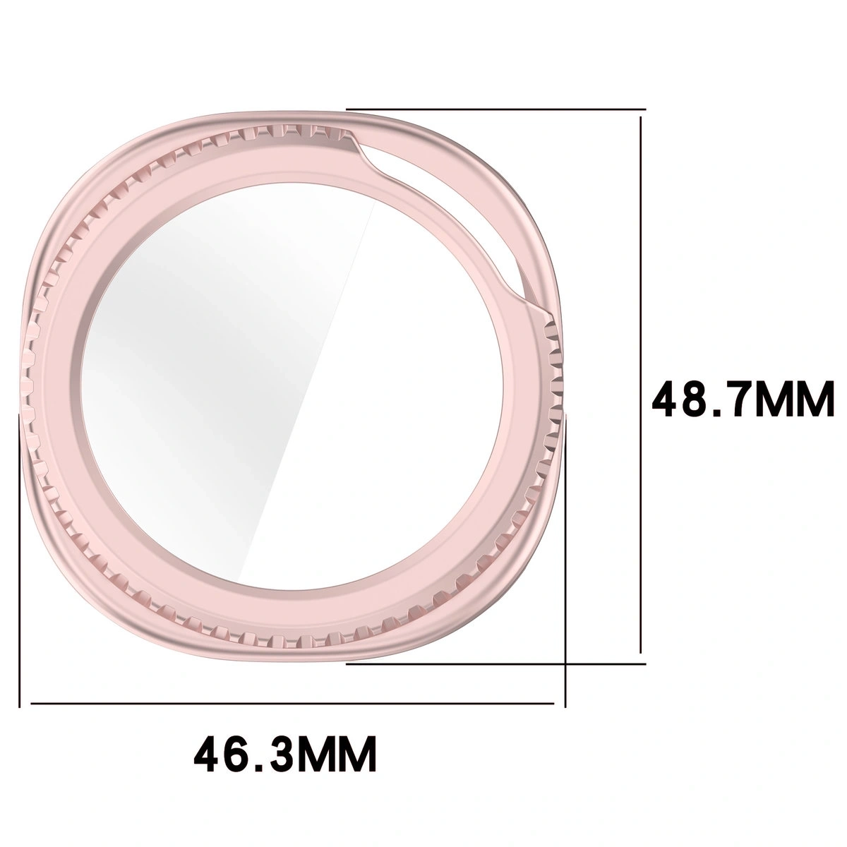 Kryt Bizon Case+Glass Watch Samsung Galaxy Watch 8 Classic 46mm satin pink