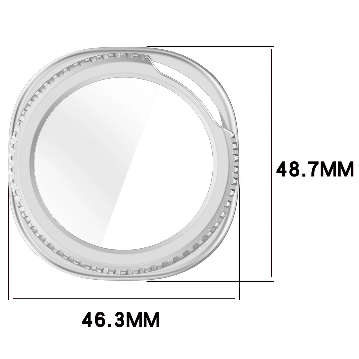 Kryt Bizon Case+Glass Watch Samsung Galaxy Watch 8 Classic 46mm satin silver