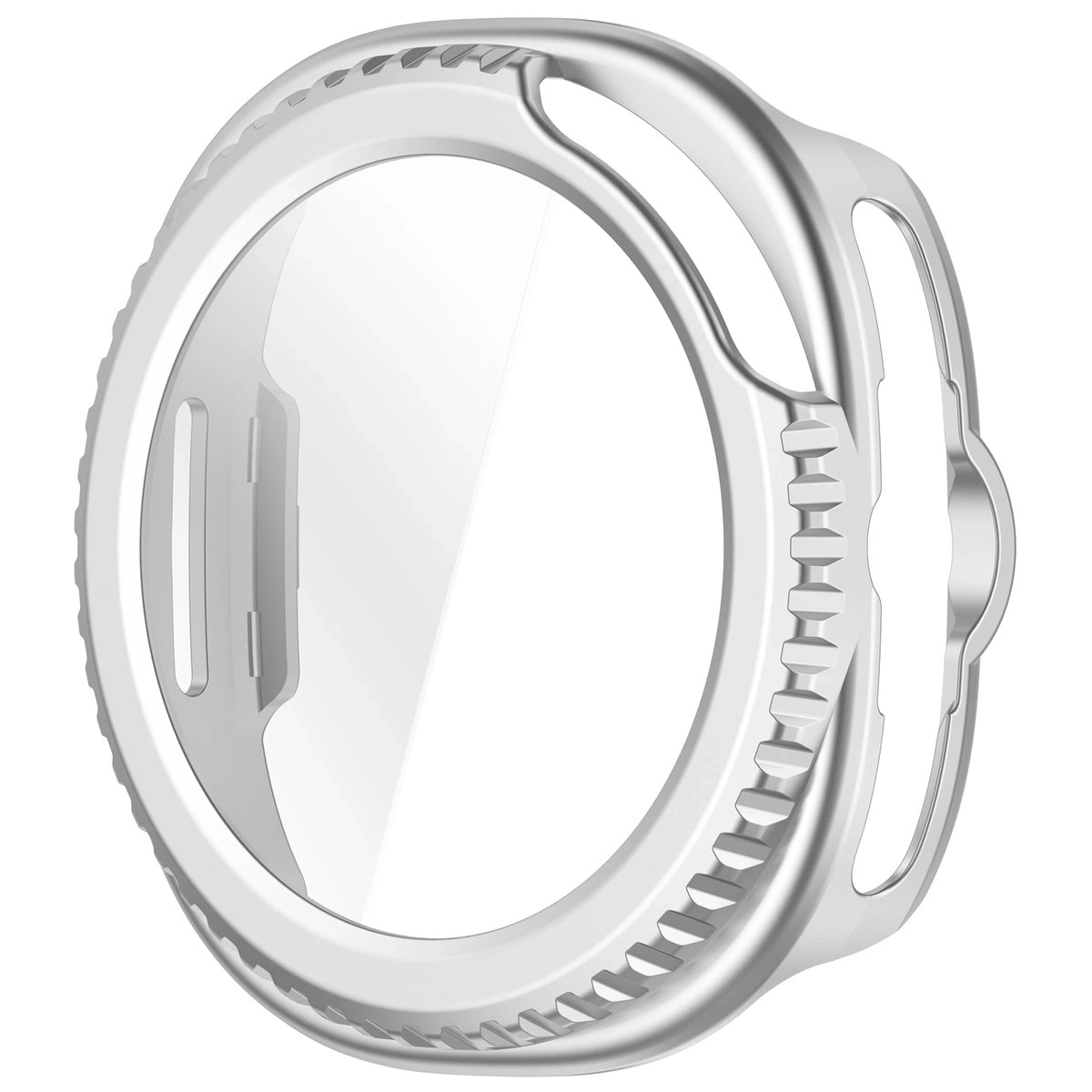 Kryt Bizon Case+Glass Watch Samsung Galaxy Watch 8 Classic 46mm satin silver