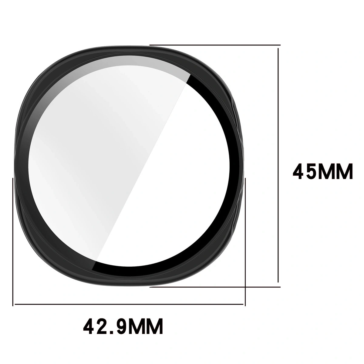 Kryt Bizon Case+Glass Watch Samsung Galaxy Watch 8 40mm black