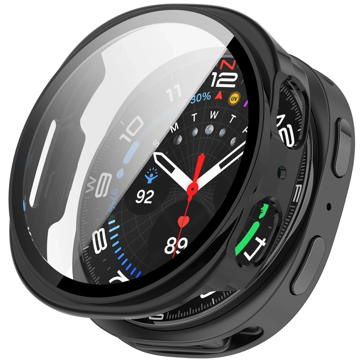 Kryt Bizon Case+Glass Watch Samsung Galaxy Watch 8 40mm black