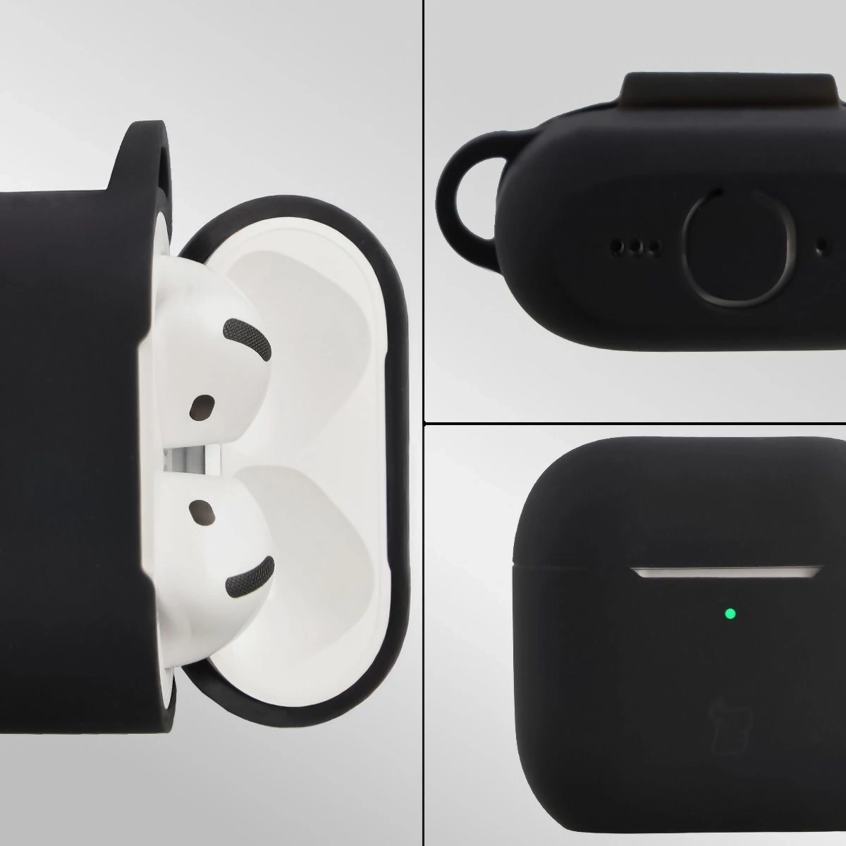 Kryt Bizon Case Headphone Silicone Apple AirPods 4 black
